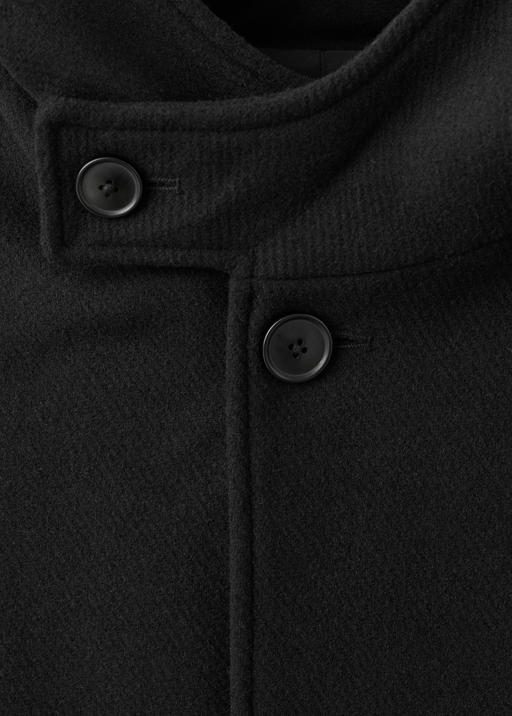 Wool blend coat with hood