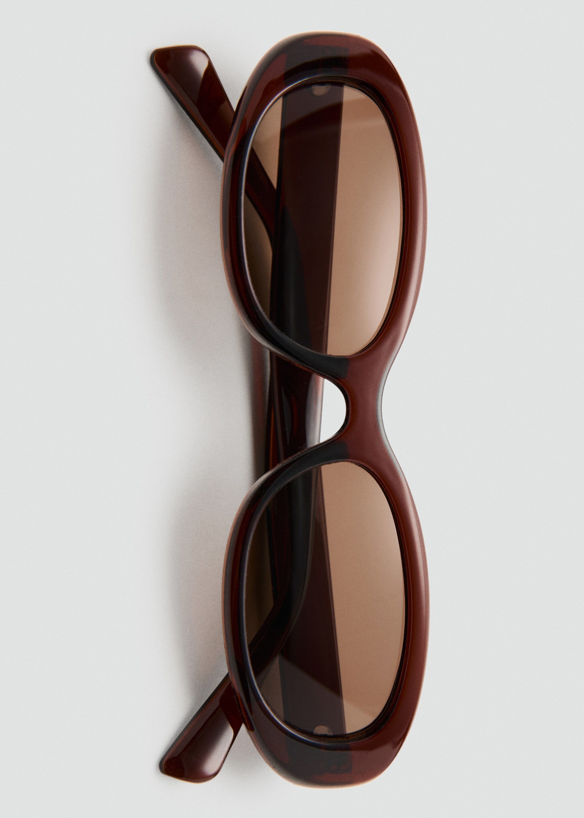 Oval-frame sunglasses - Details of the article 2, Brown. Ref: 27031181-00.