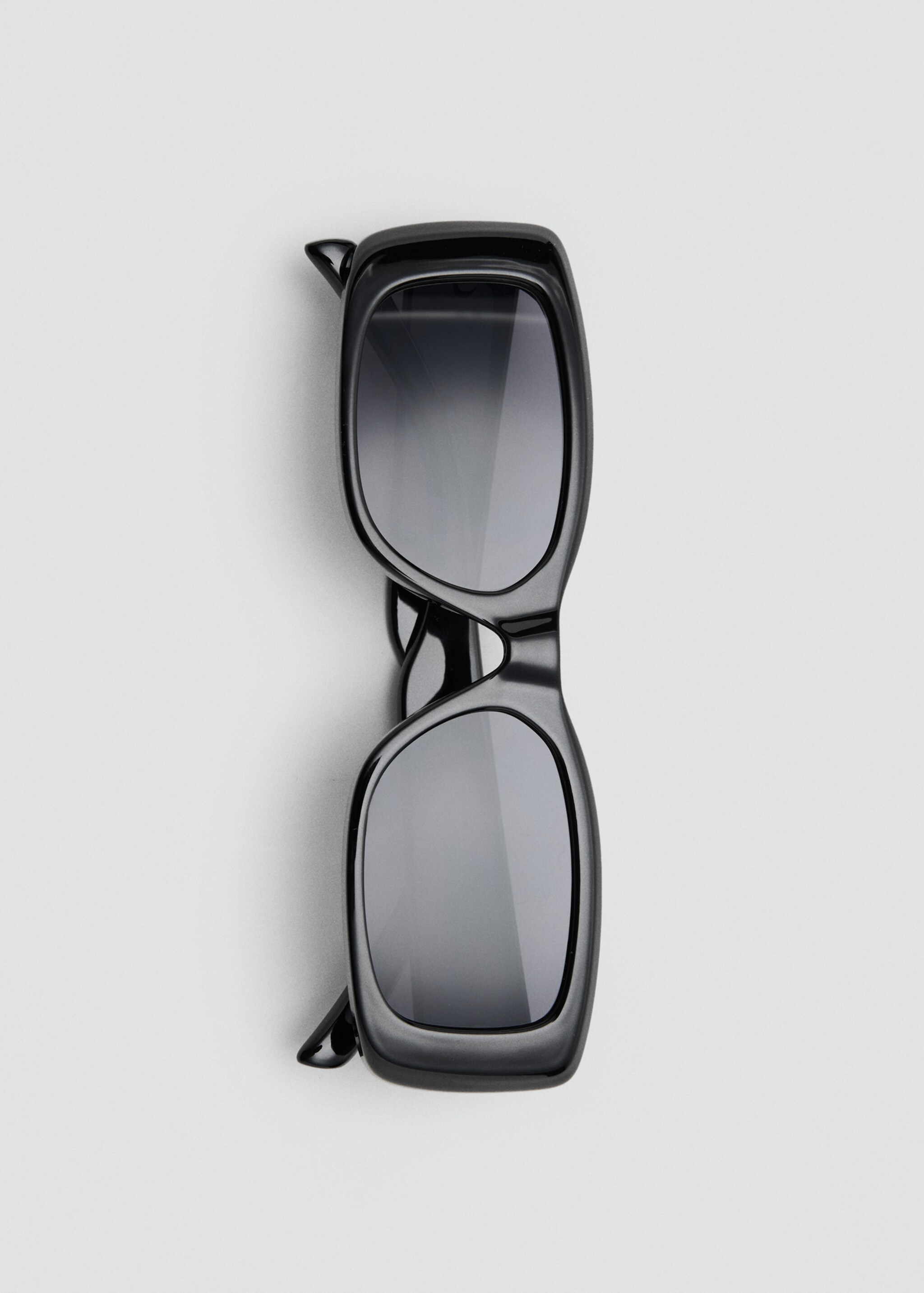 Rectangular-frame sunglasses - Details of the article 2, Black. Ref: 27031182-00.