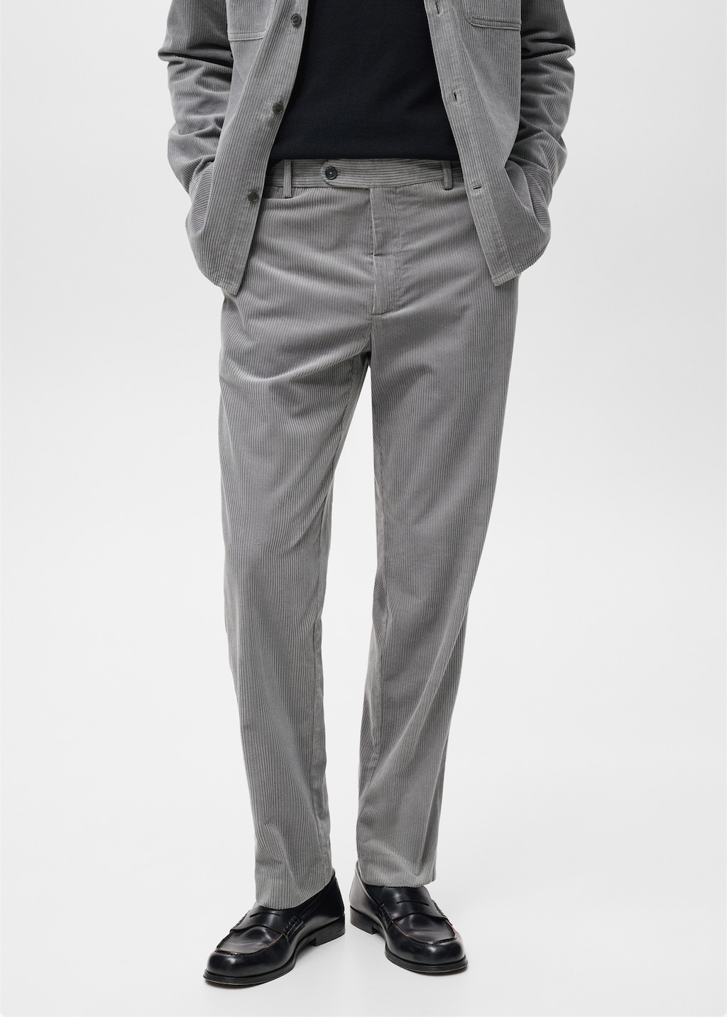 Corduroy regular-fit pants