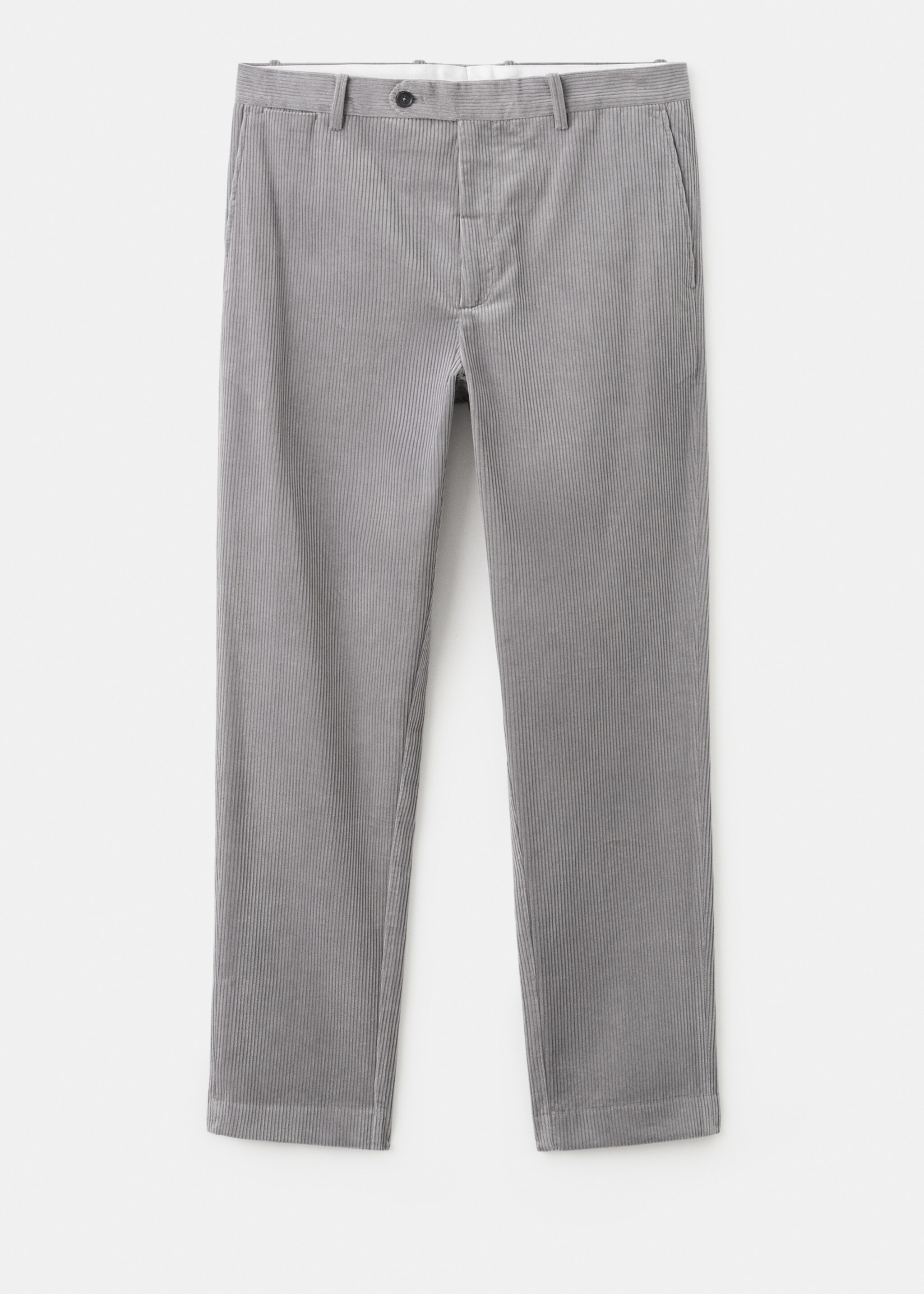 Corduroy regular-fit trousers - Article without model, Light Heather Grey. Ref: 27031188-00.