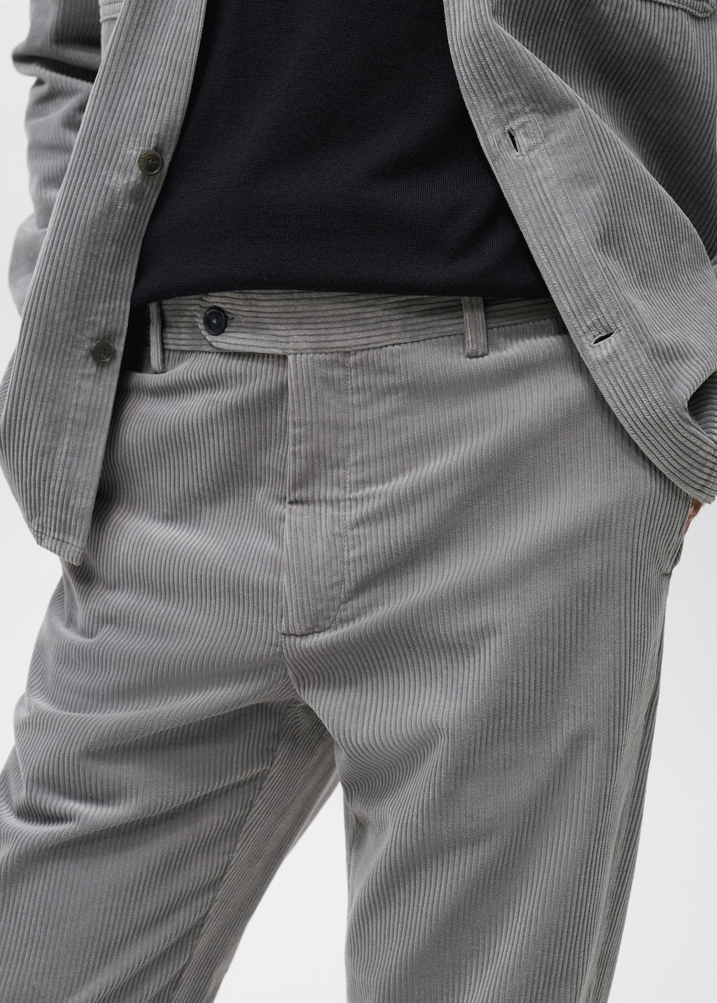Corduroy regular-fit pants