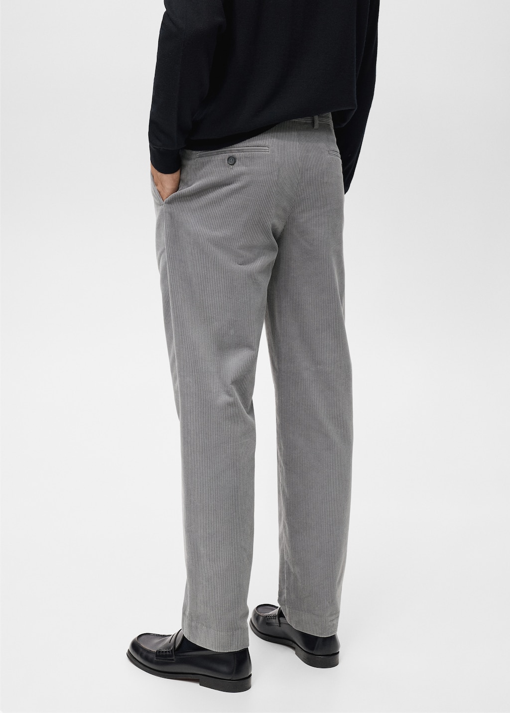 Corduroy regular-fit pants