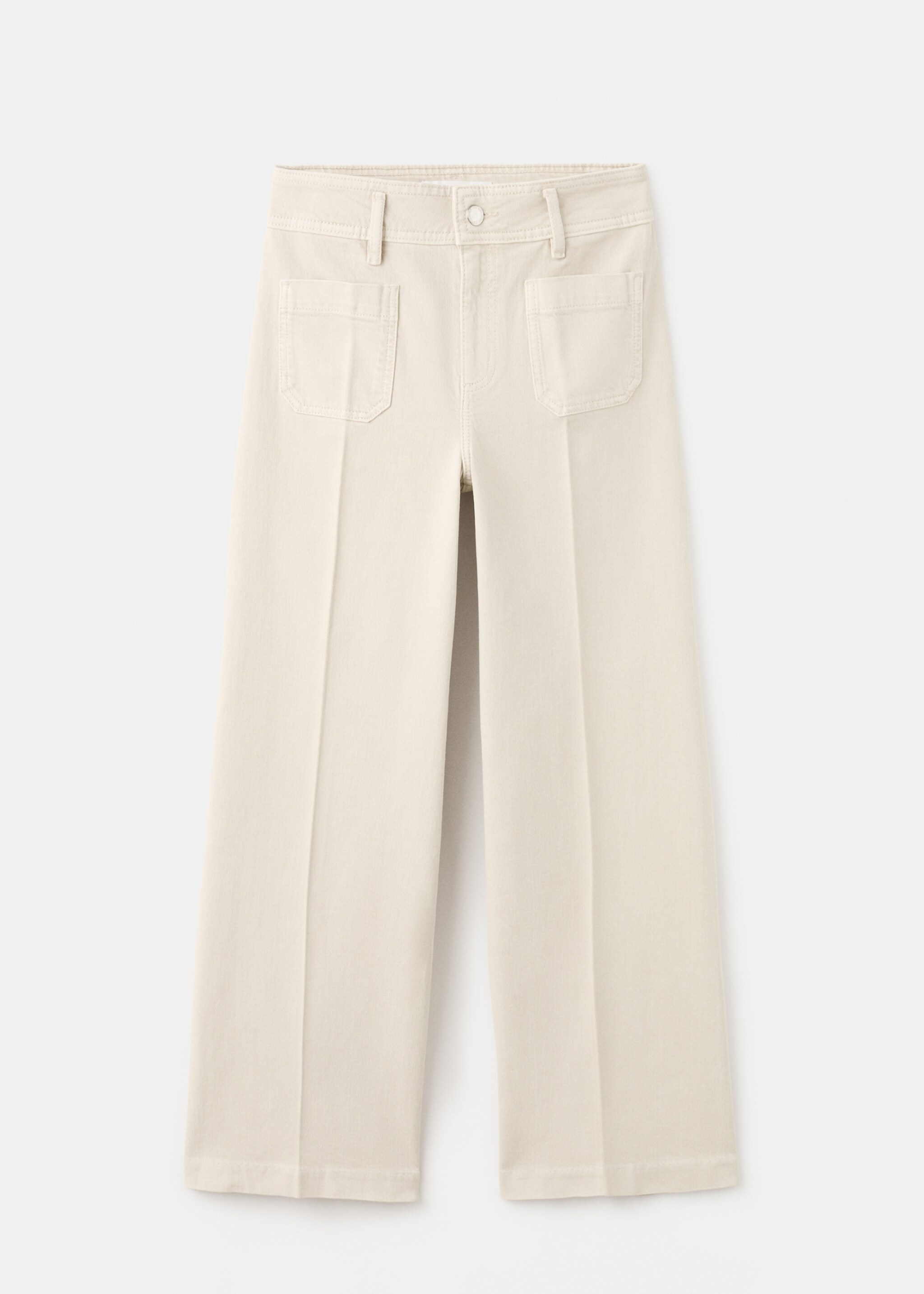 Wide-leg jeans with pockets - Article without model, Sand. Ref: 27031190-00.