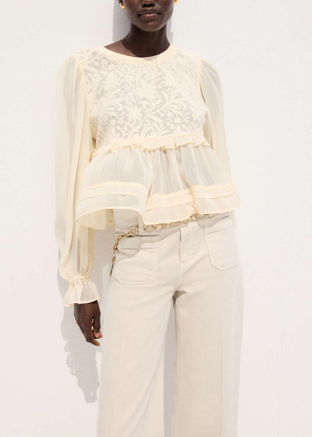 Mango Wide leg jeans with pockets