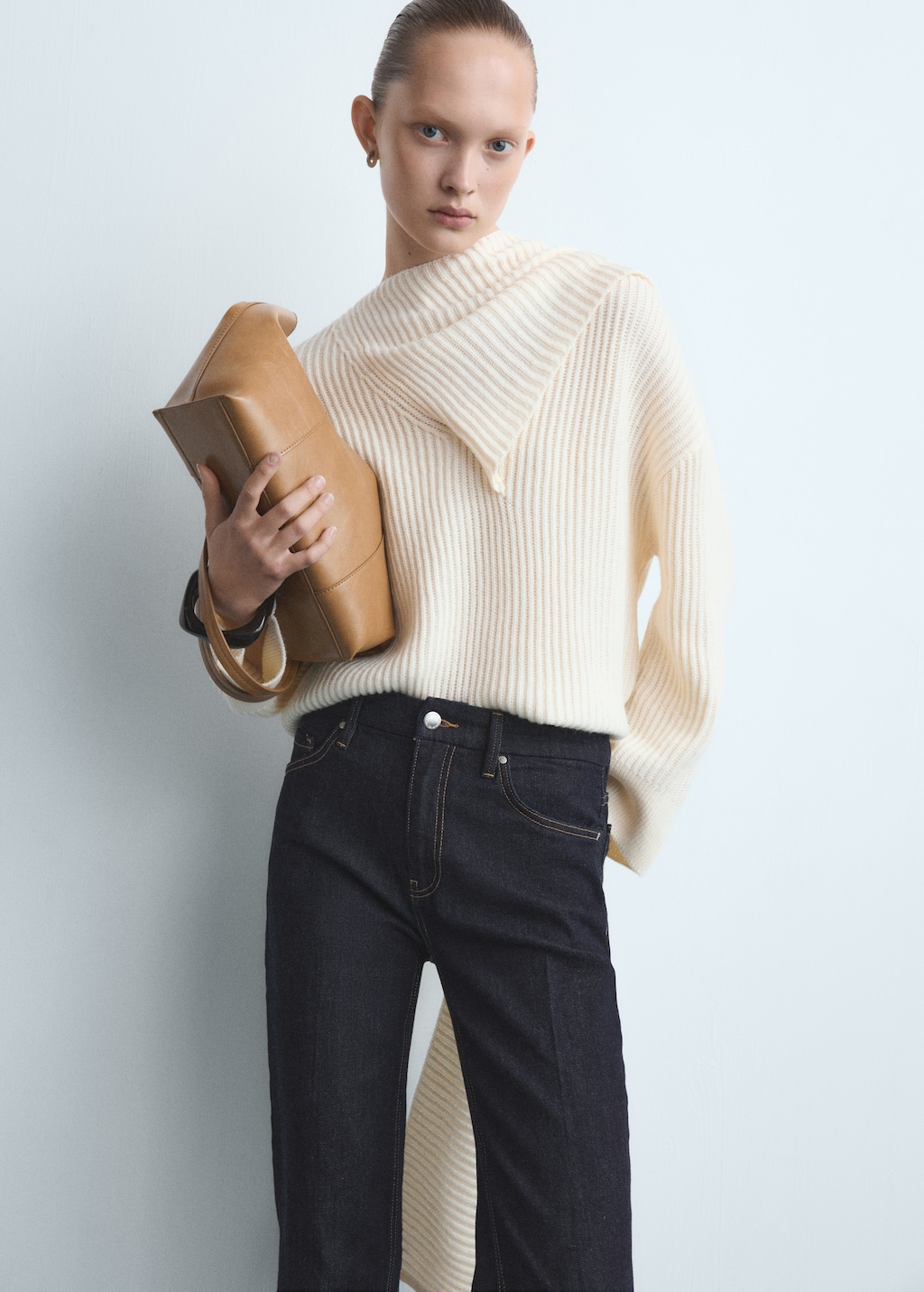 Mango Violet flared high-rise jeans