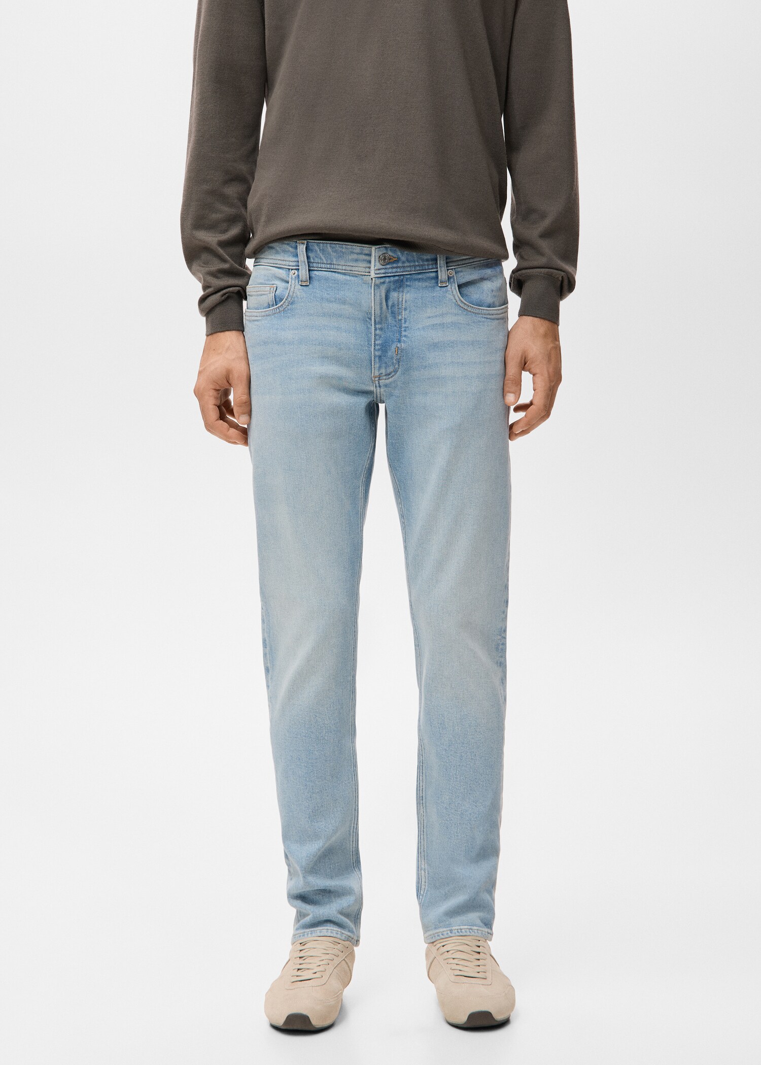Jan slim-fit jeans with frayed effect - Medium plane