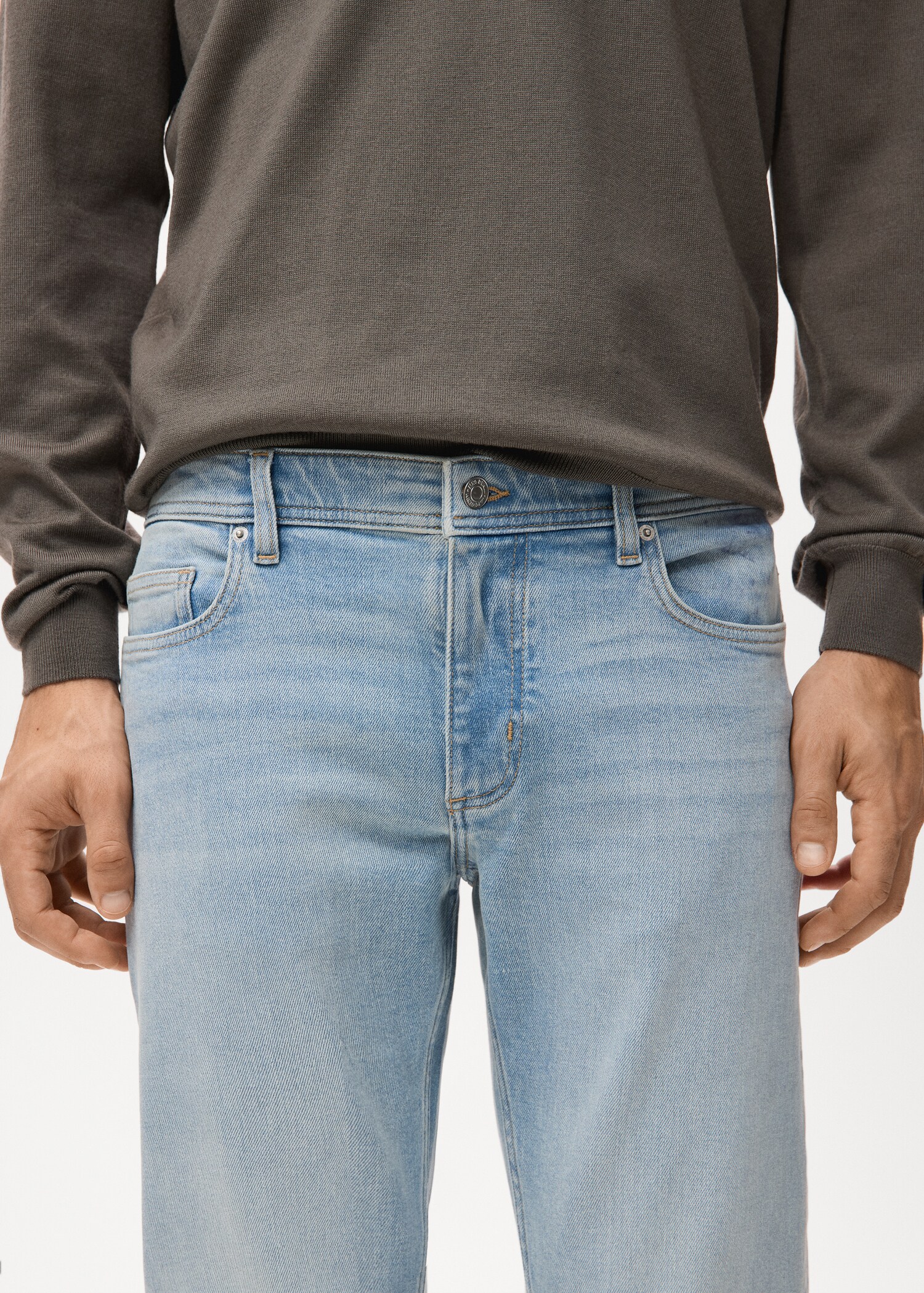 Jan slim-fit jeans with frayed effect - Details of the article 1