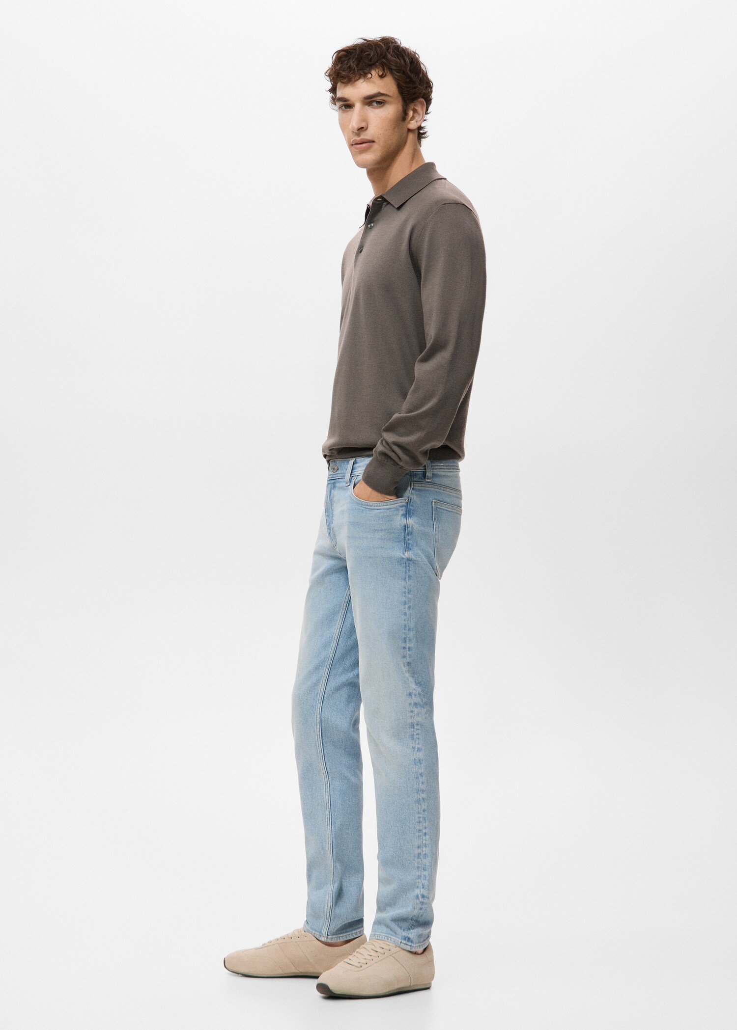Jan slim-fit jeans with frayed effect - Details of the article 2