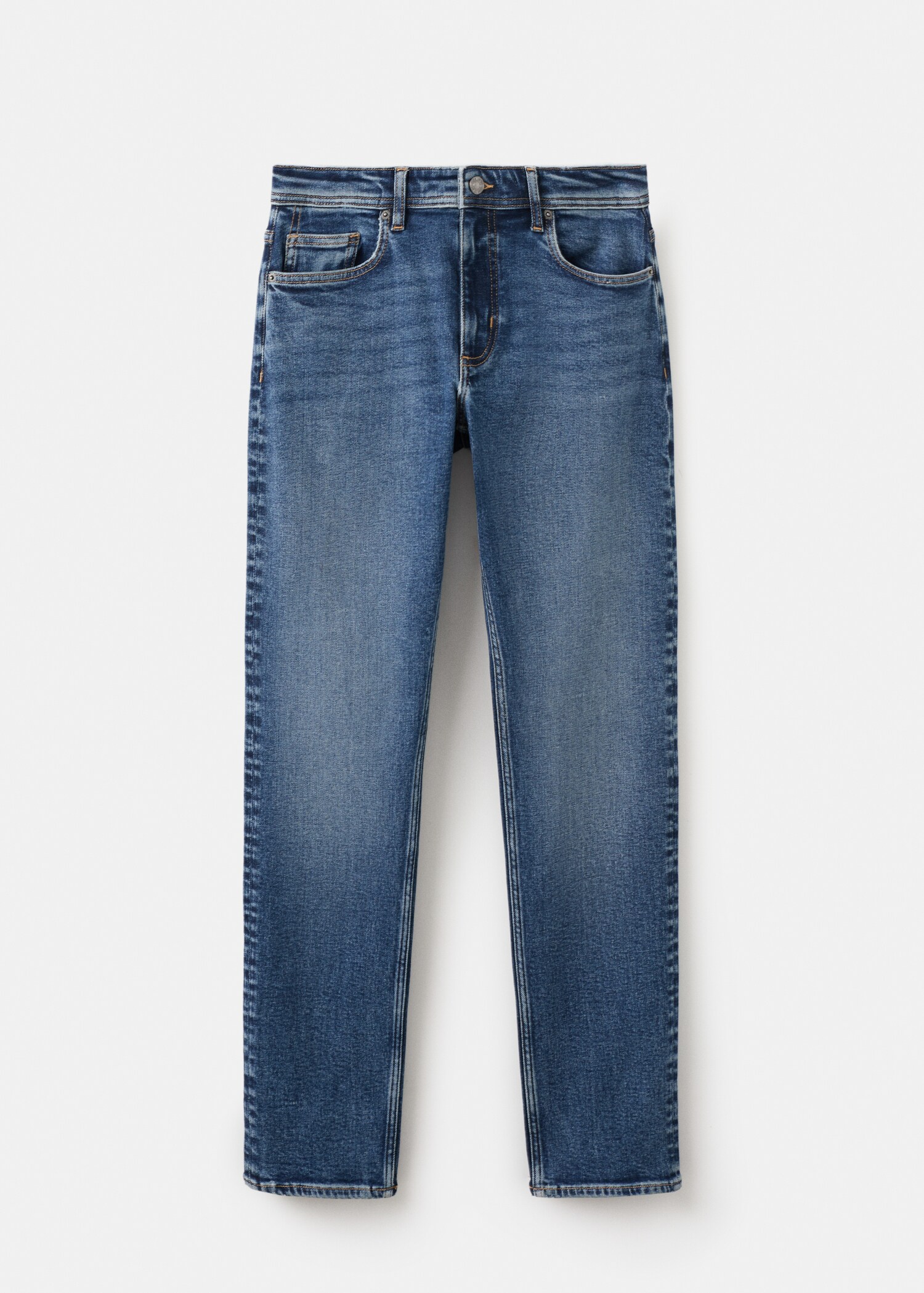 Jan slim-fit faded dark-wash jeans - Article without model