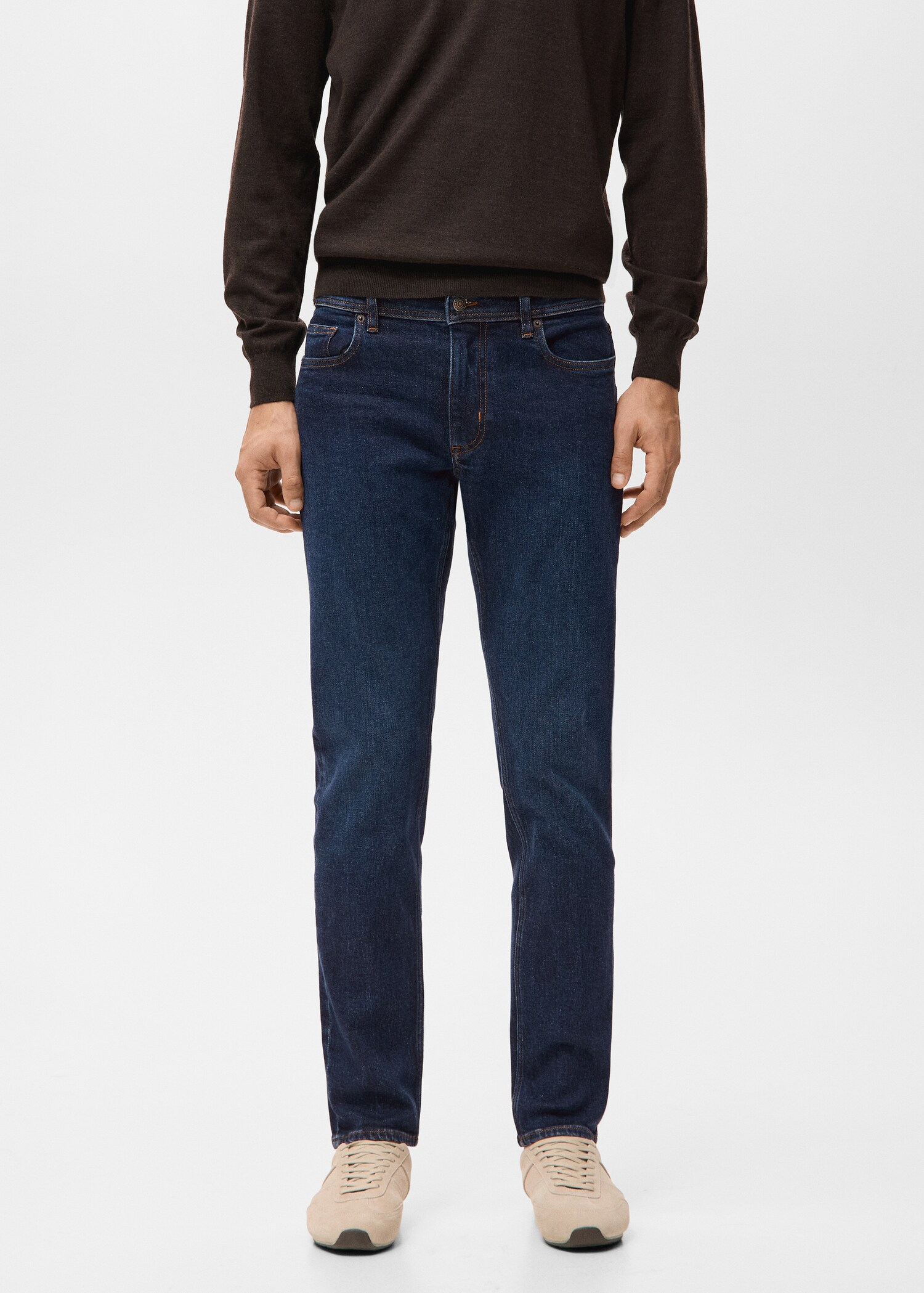 Jan slim-fit dark-wash jeans - Medium plane