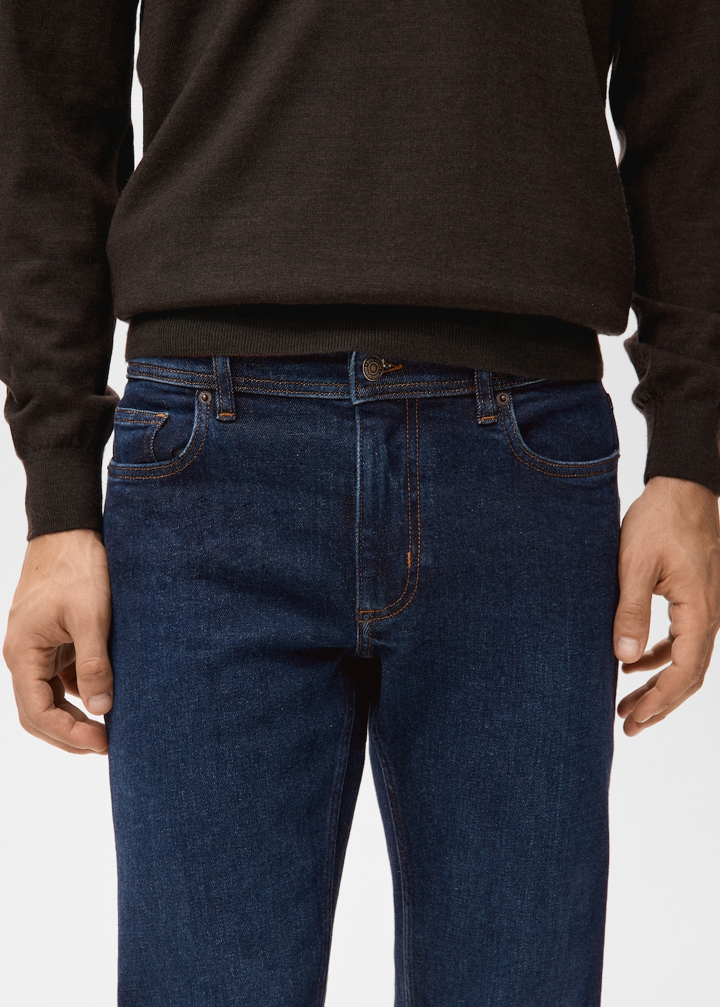 Jan slim-fit dark-wash jeans