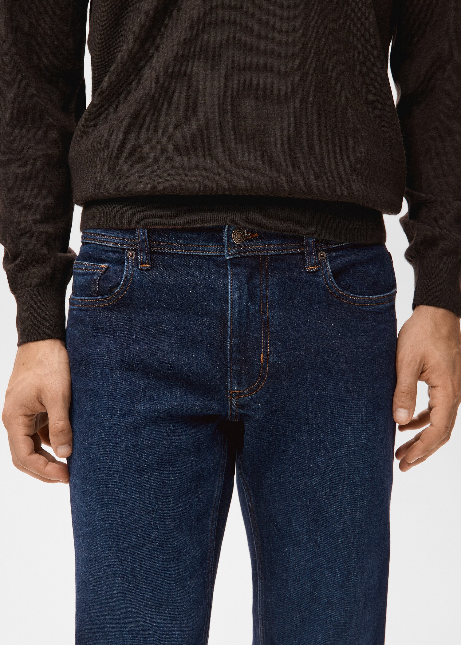 Jan slim-fit dark-wash jeans - Details of the article 1