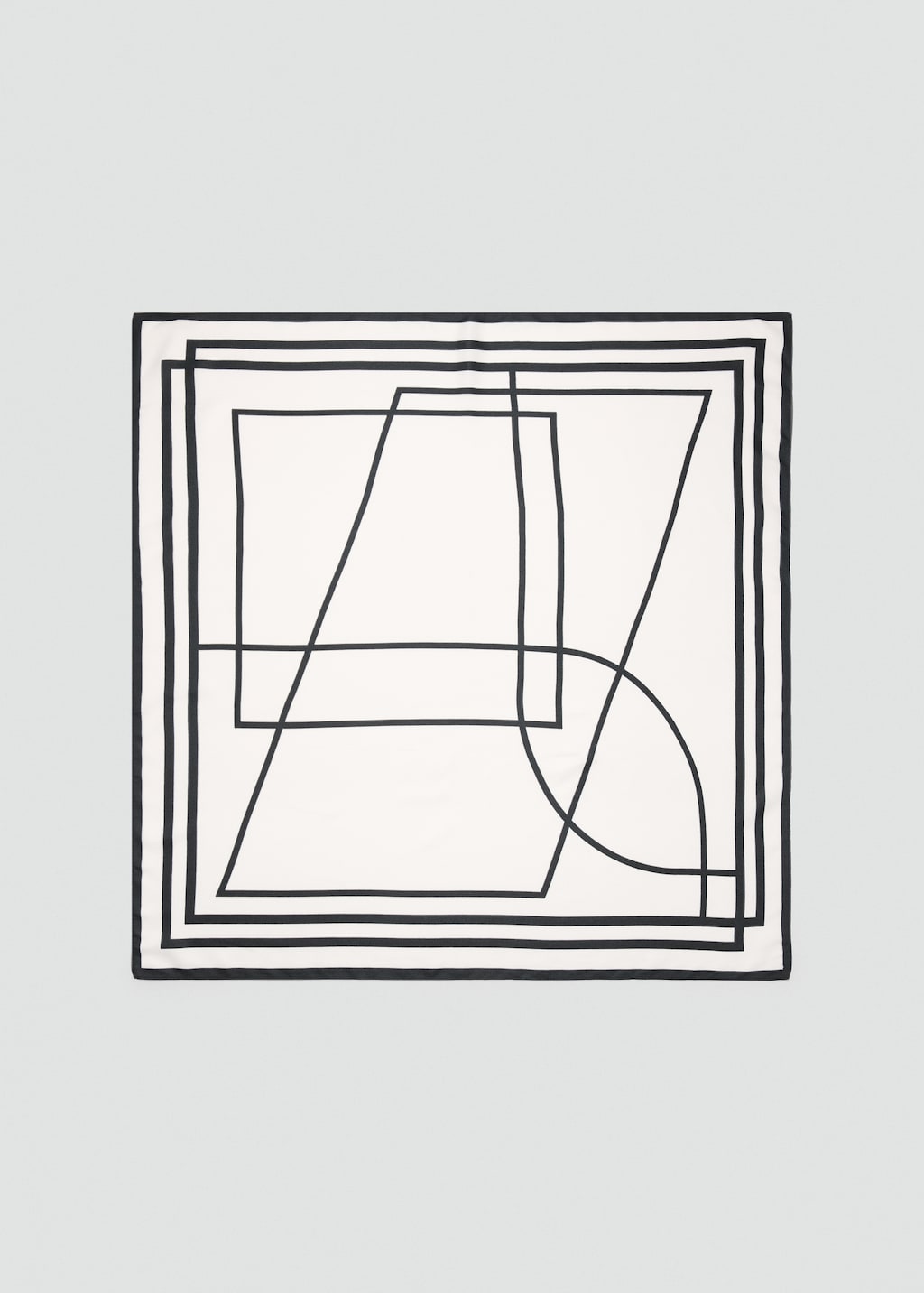 Geometric printed foulard