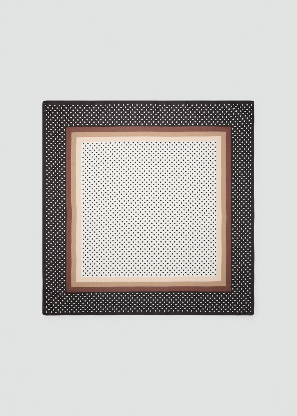 Satin check-print scarf