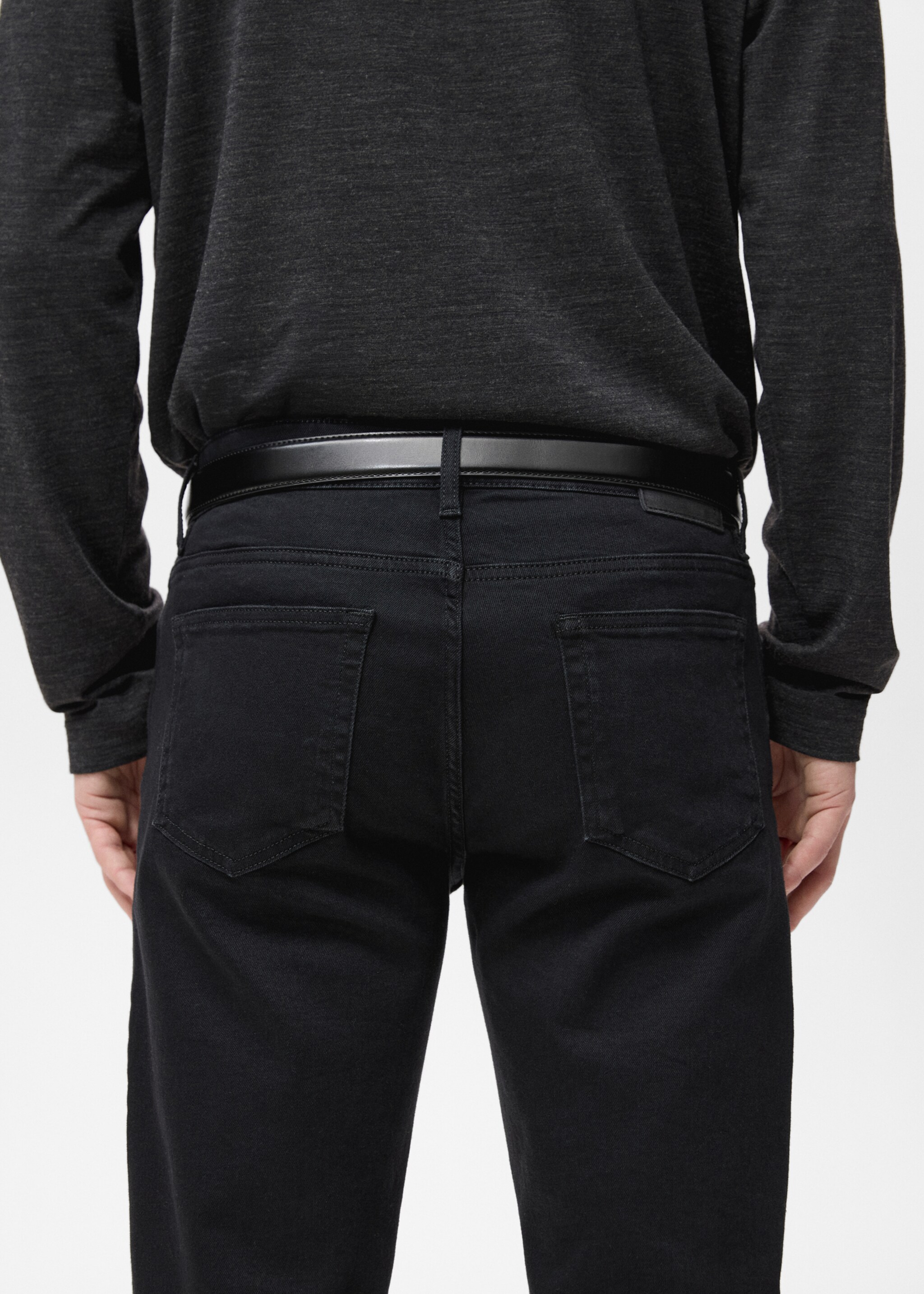 Slim fit Ultra Soft Touch Patrick jeans - Details of the article 6, Black denim. Ref: 27031205-00.