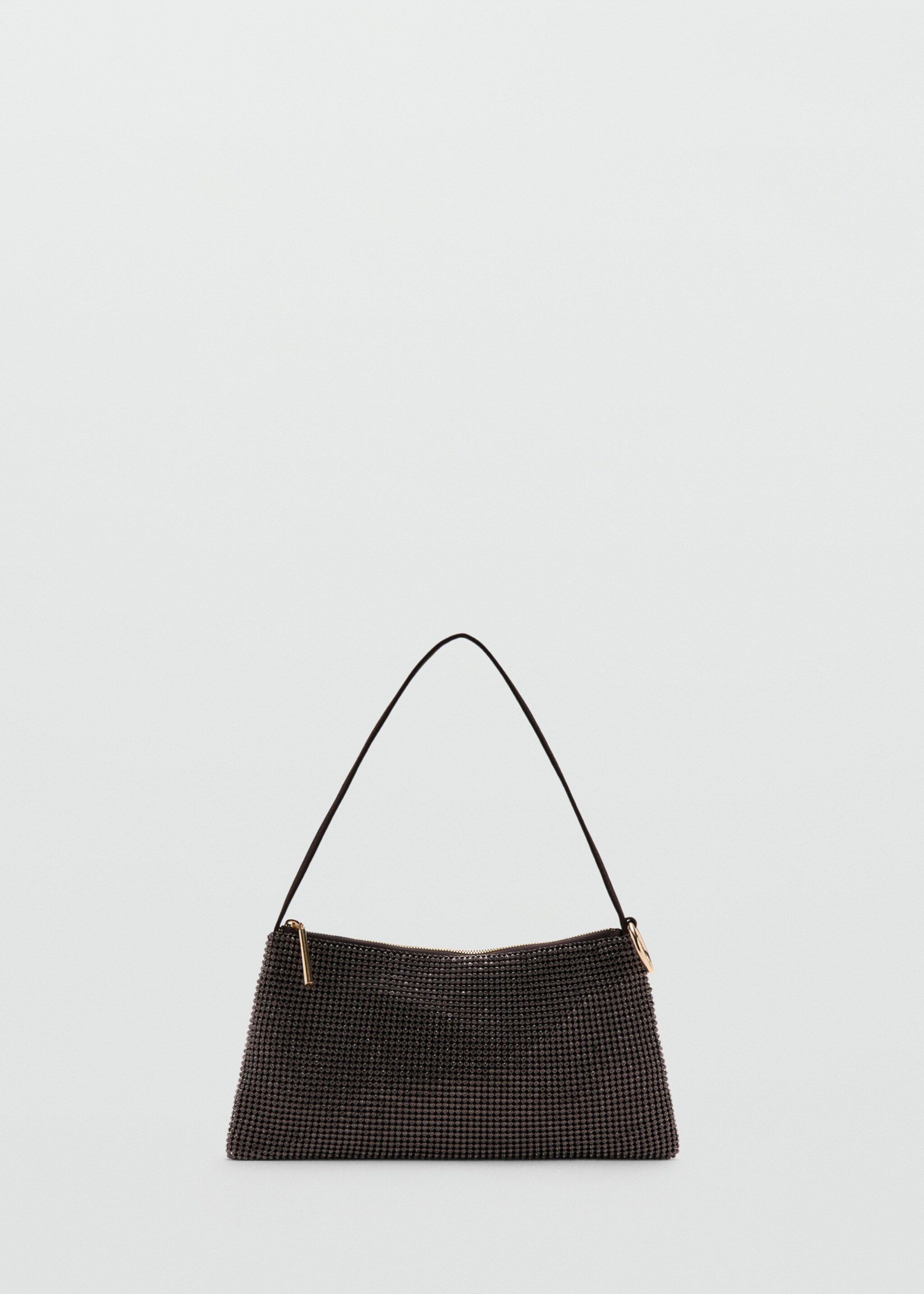 Handbag with rhinestones - Article without model, Chocolate. Ref: 27031206-00.