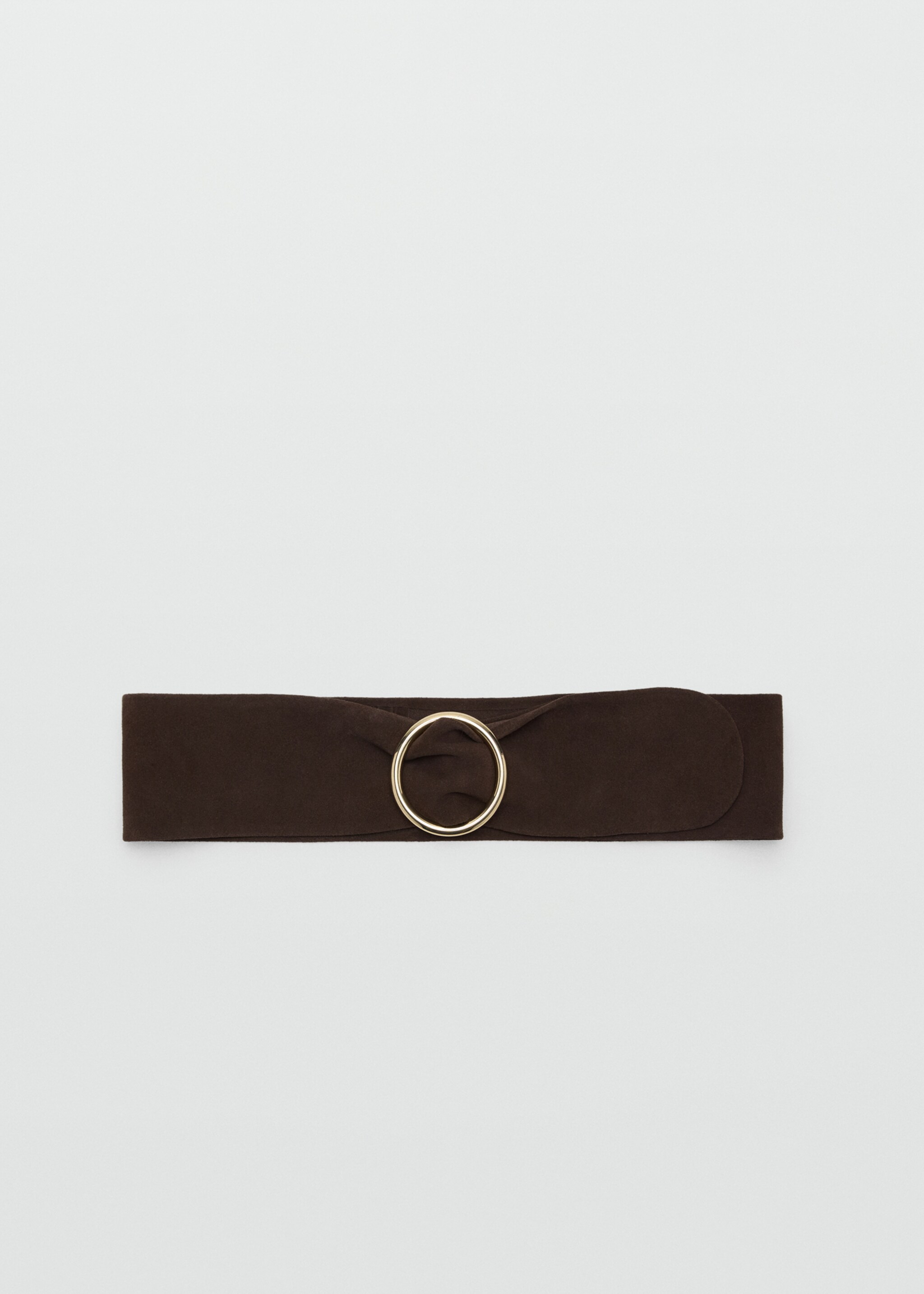 Suede obi belt - Article without model, Chocolate. Ref: 27031207-00.