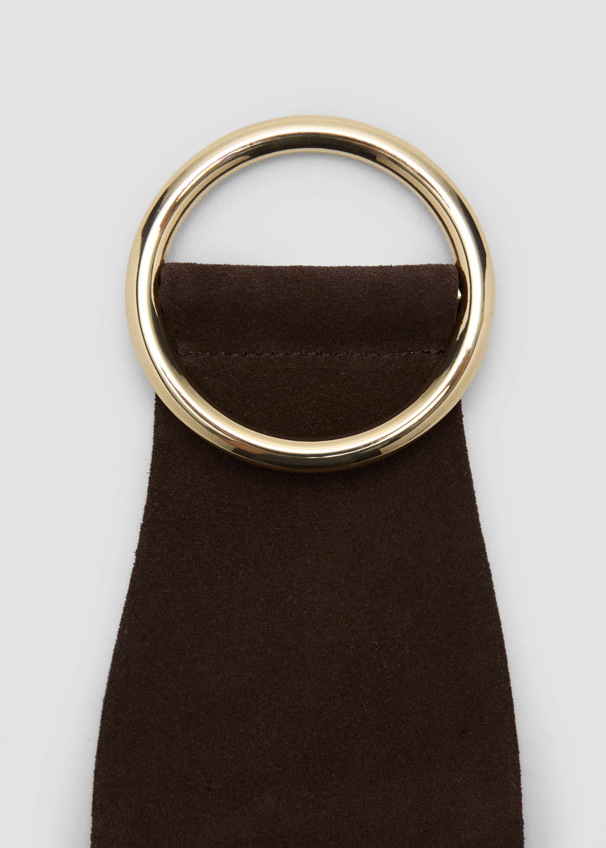 Suede obi belt - Details of the article 2, Chocolate. Ref: 27031207-00.