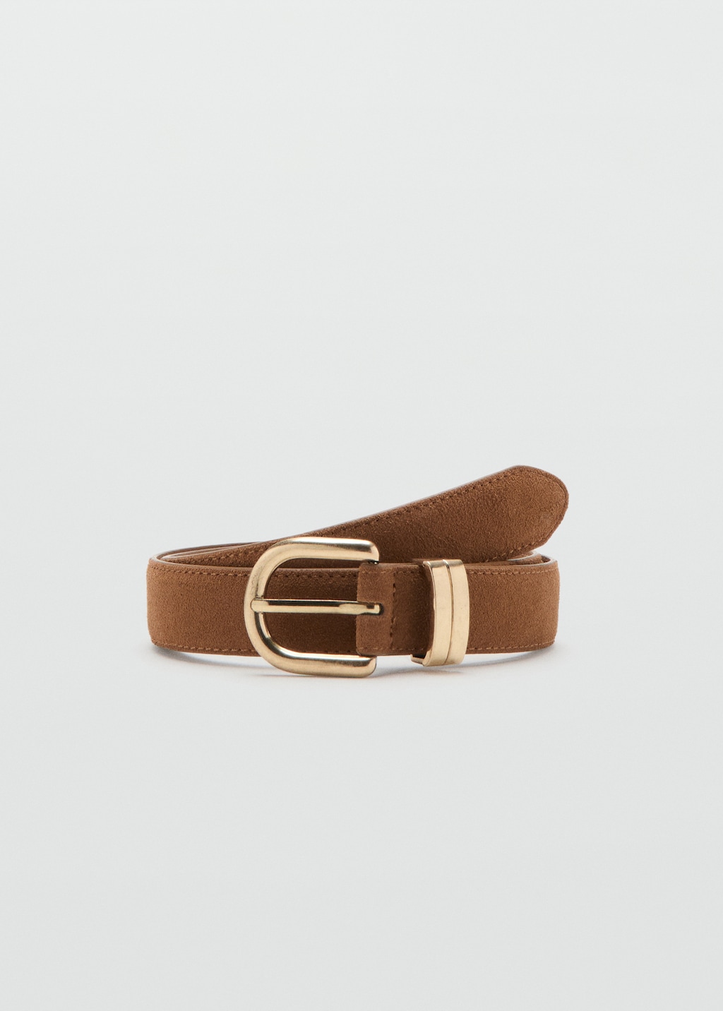Suede leather belt