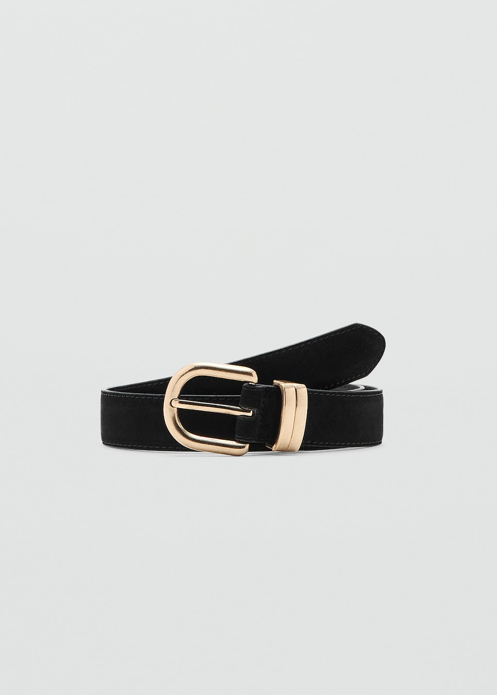 Suede leather belt