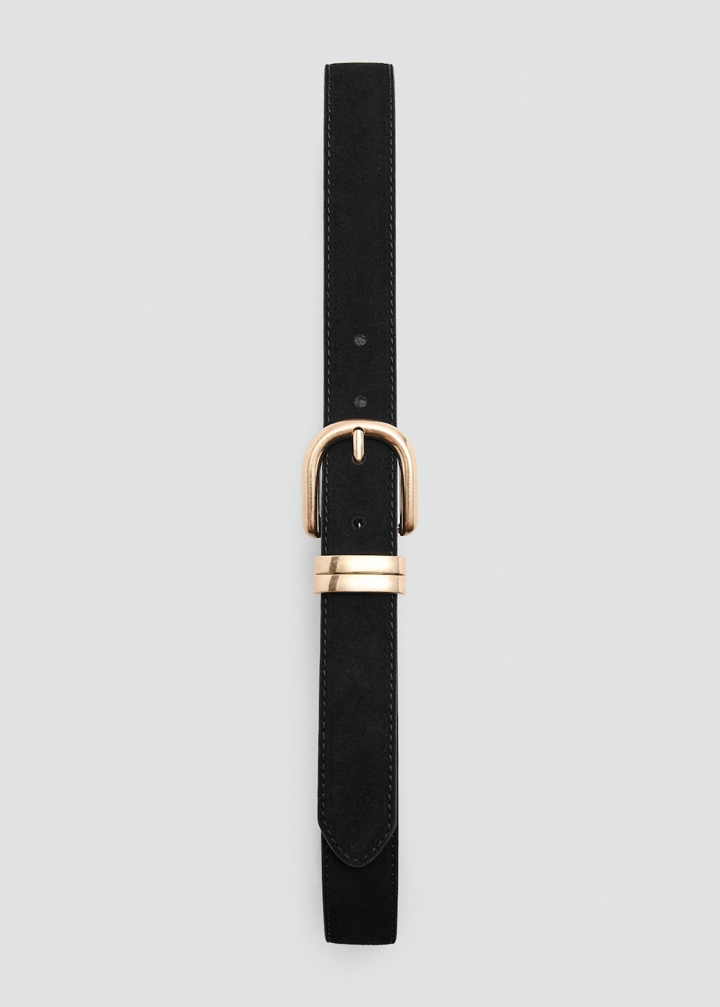 Suede leather belt