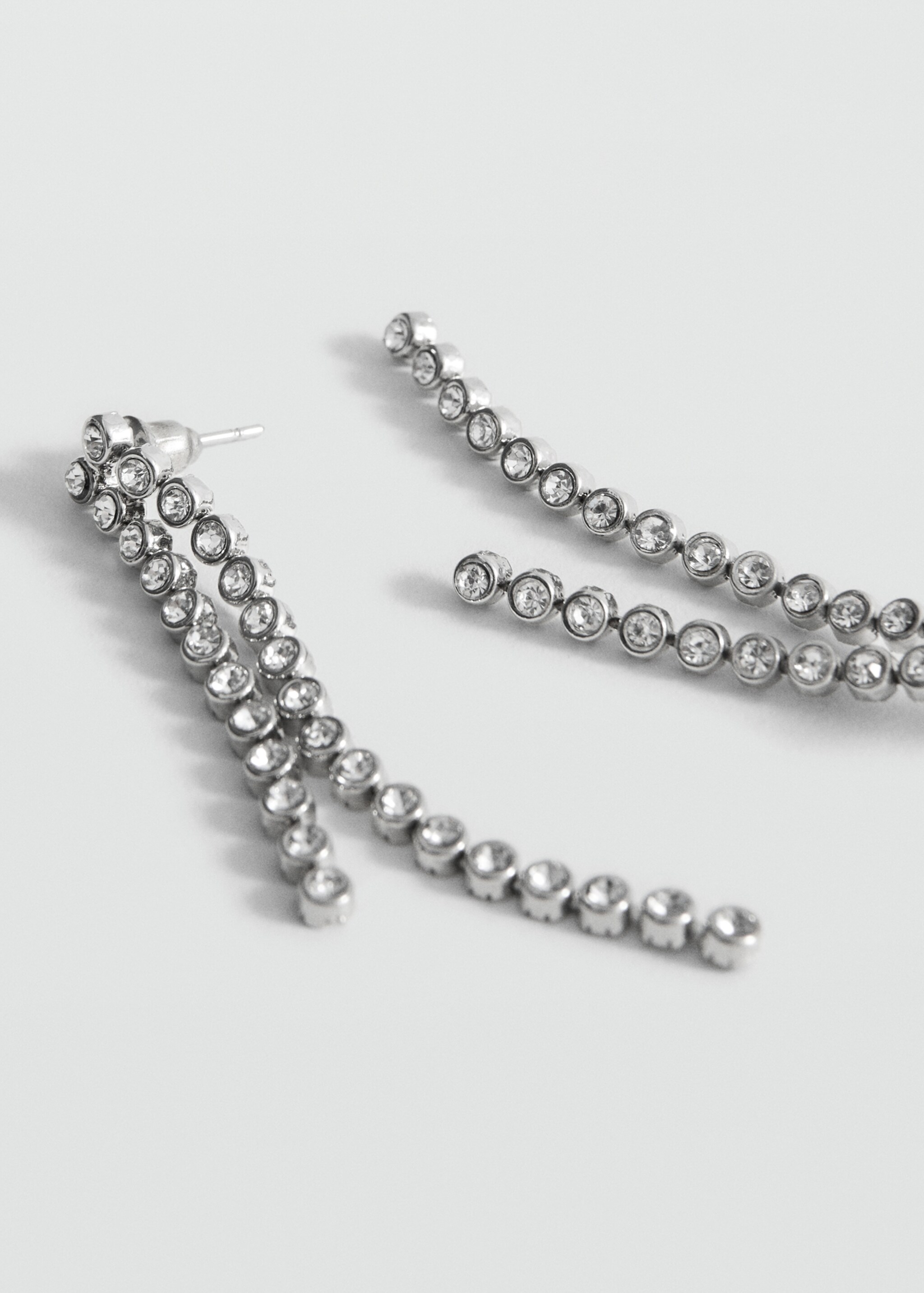 Pendientes cascada brillo - Detalle del artículo 1, Plata. Ref: 27031222-00.