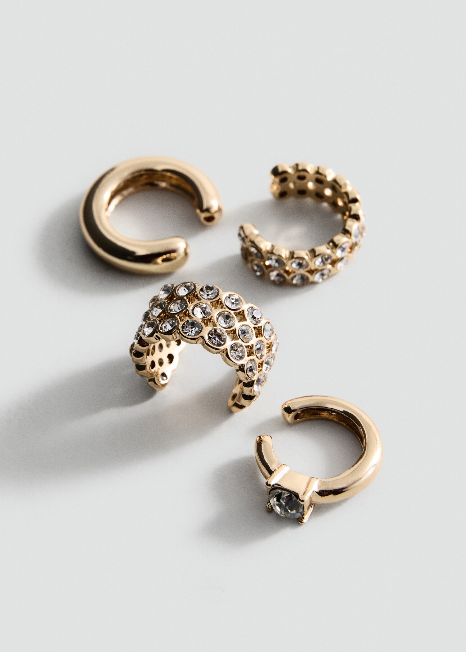 Ear cuff earrings set - Medium plane