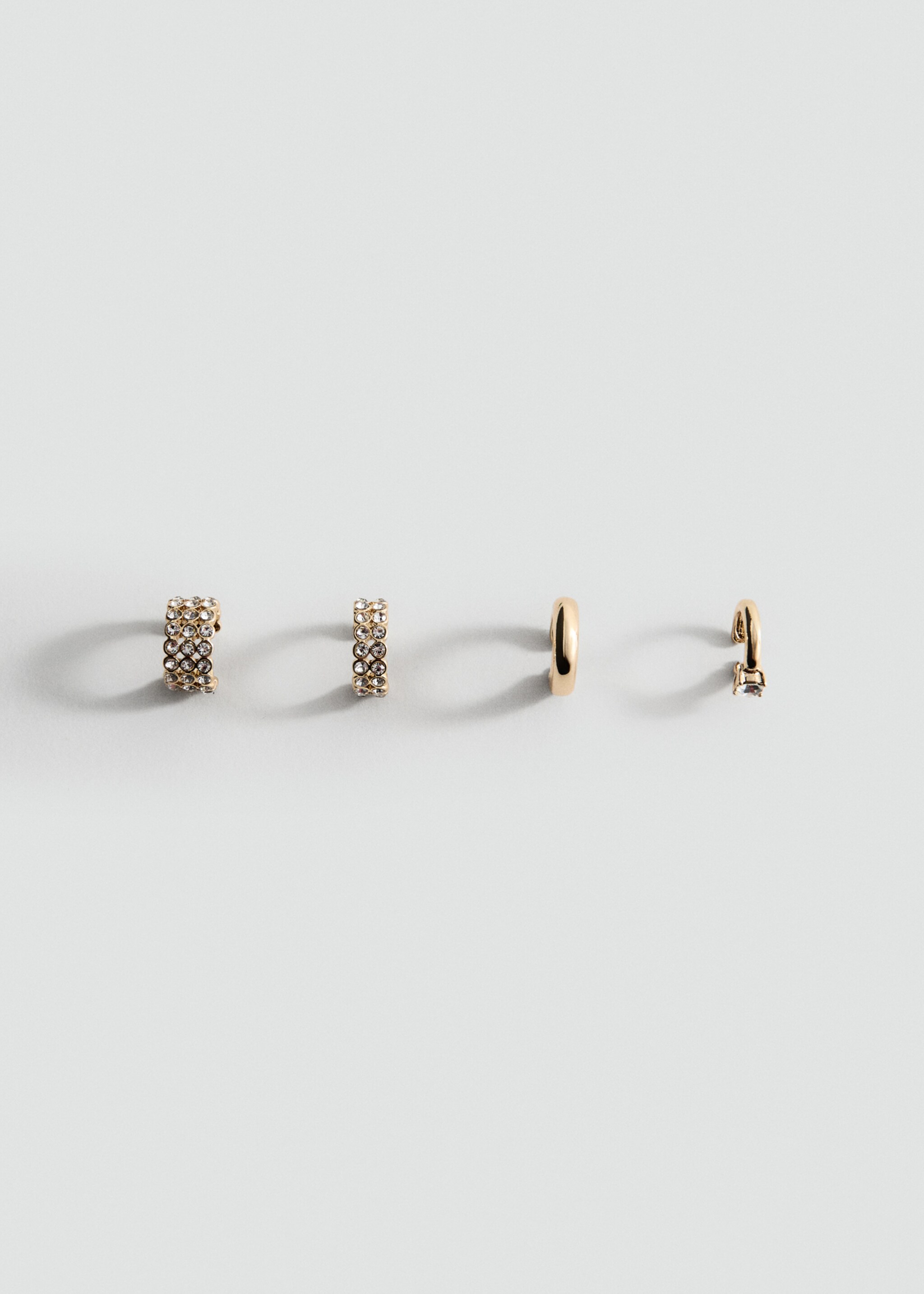 Ear cuff earrings set - Article without model, Gold. Ref: 27031224-00.