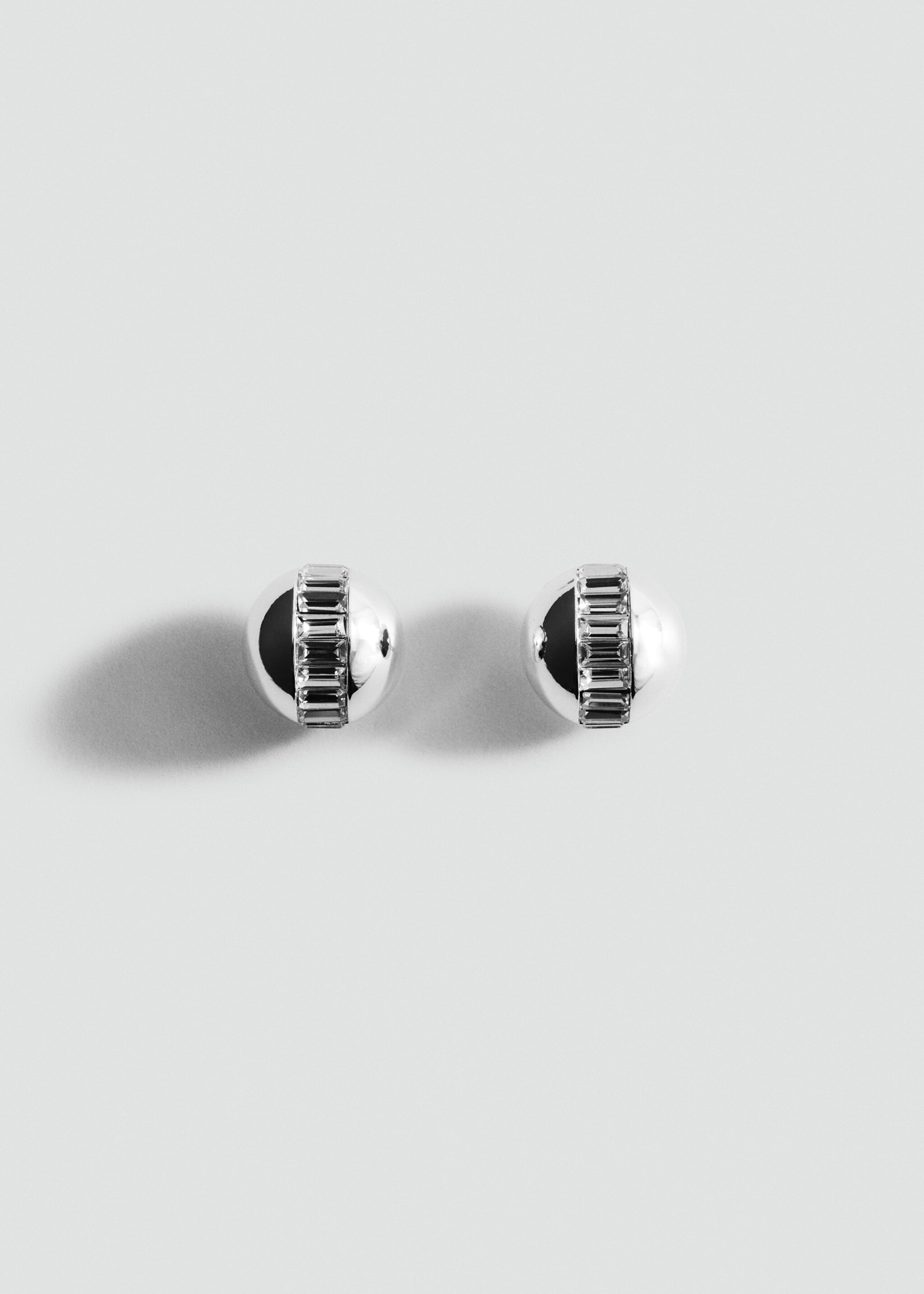 Boucles d'oreilles rondes combinées - Article sans modèle, Argent. Ref: 27031226-00.