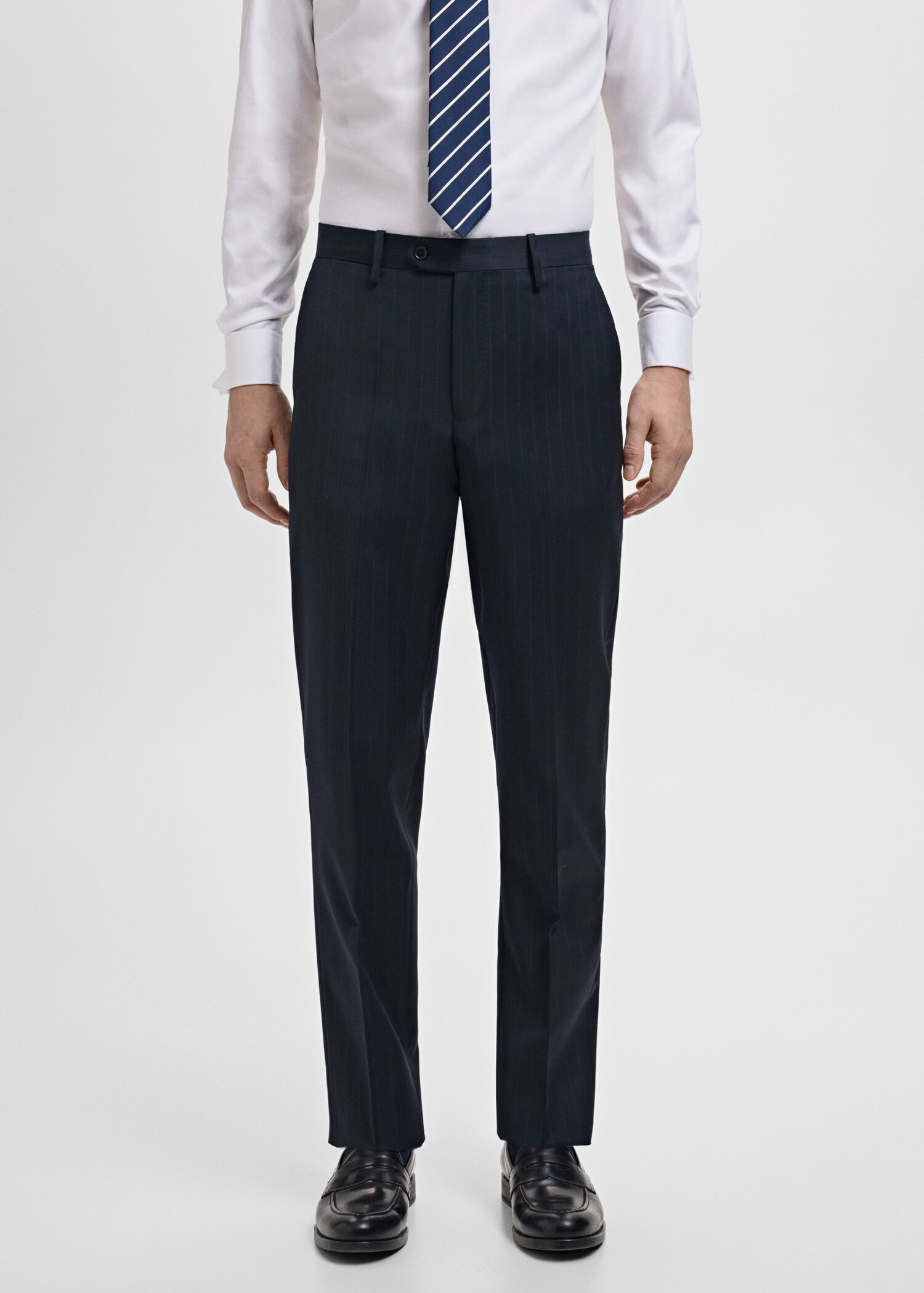 Venice 100% virgin wool suit trousers - Medium plane