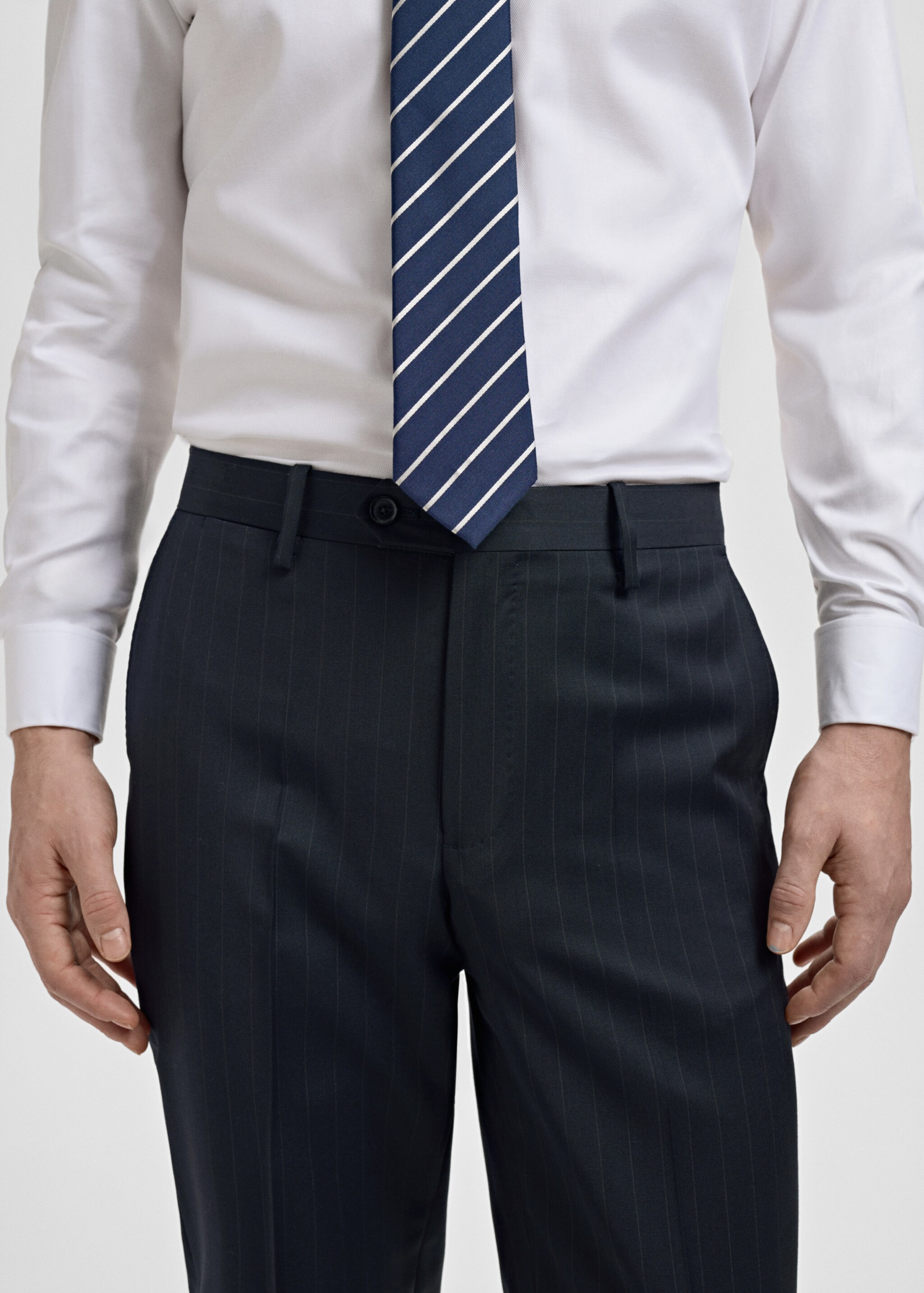 Pantalon costume Venecia 100 % laine vierge - Détail de l'article 1, Bleu marine. Ref: 27031228-00.