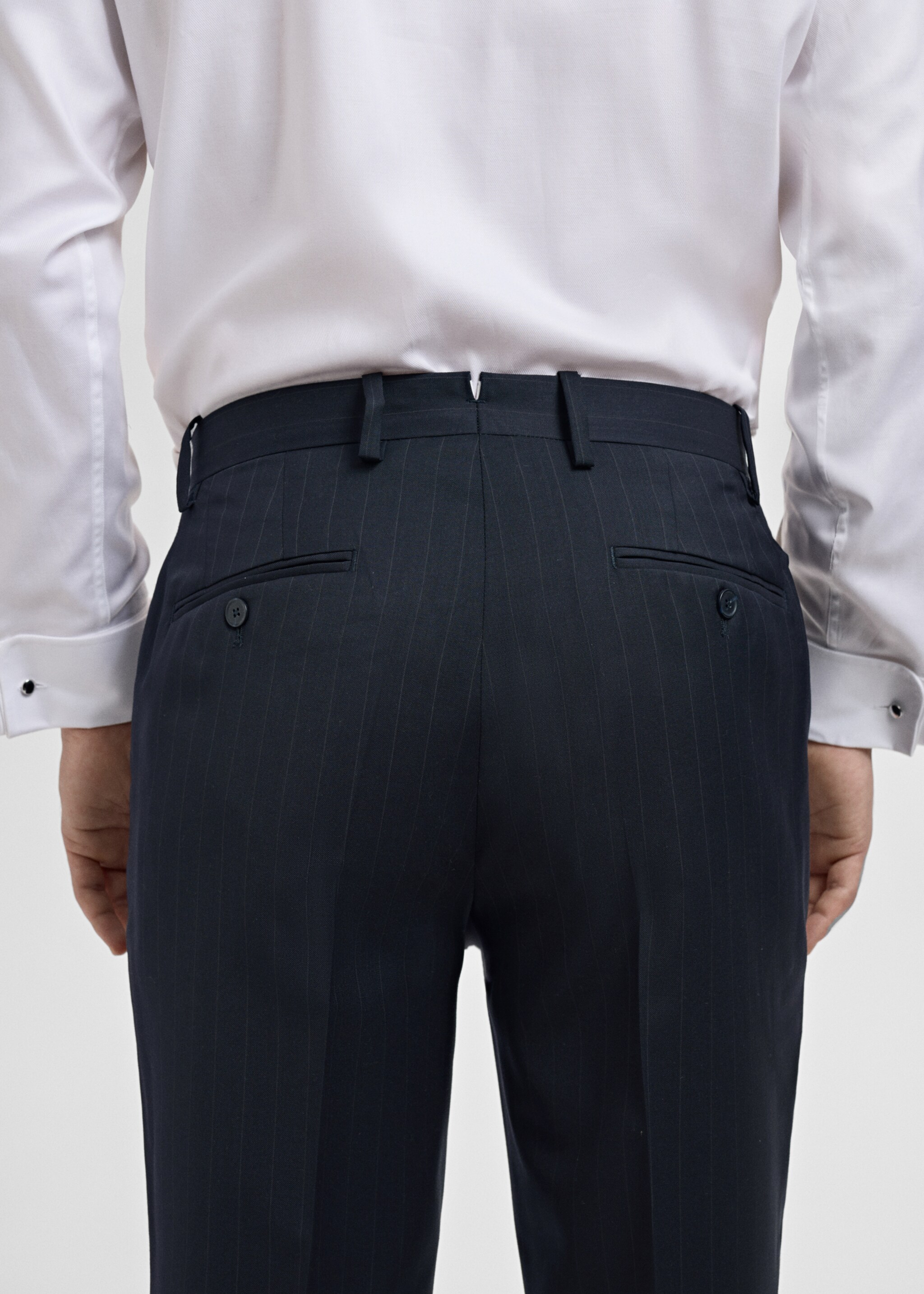 Pantalon costume Venecia 100 % laine vierge - Détail de l'article 6, Bleu marine. Ref: 27031228-00.