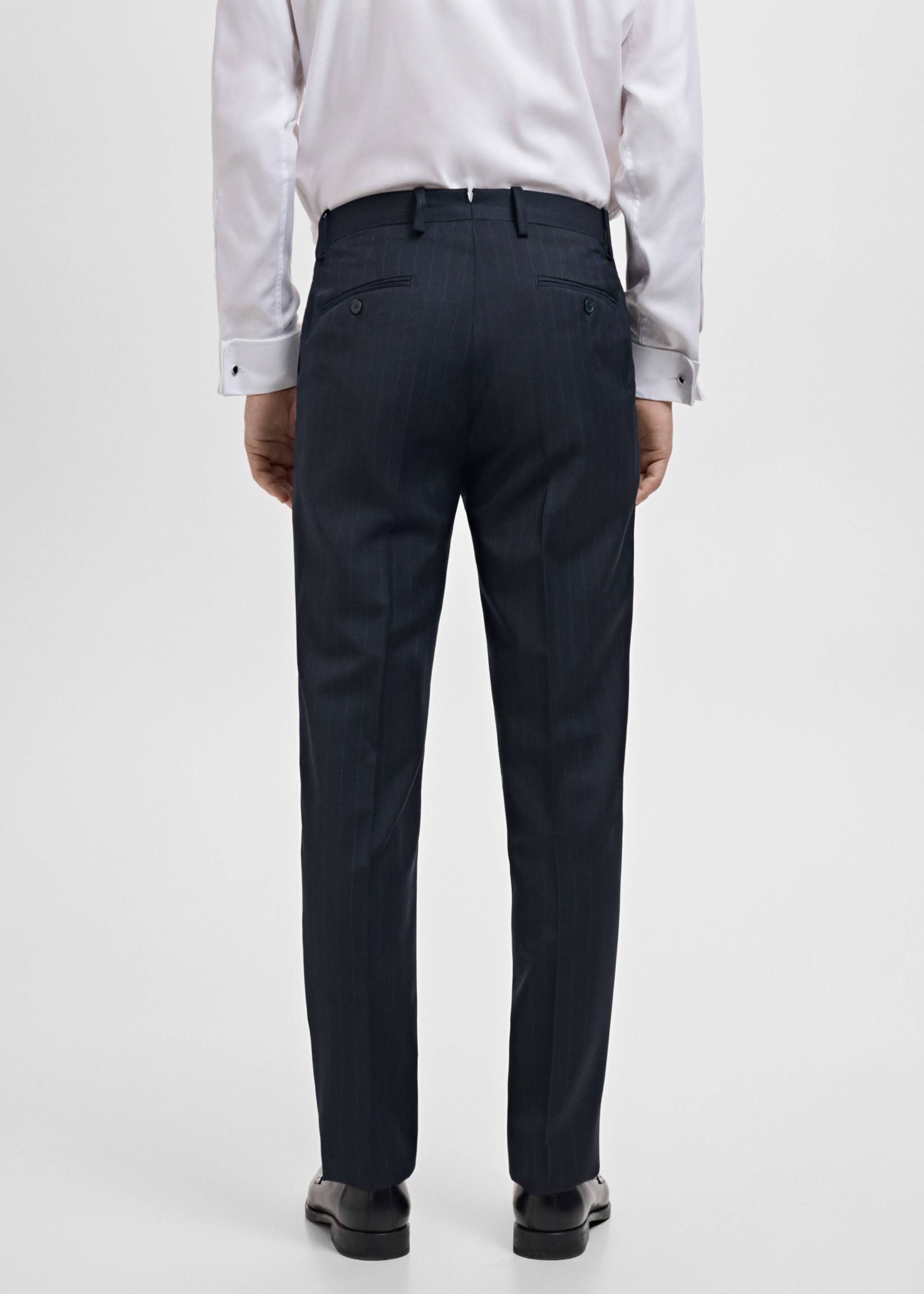 Pantalon costume Venecia 100 % laine vierge - Verso de l’article, Bleu marine. Ref: 27031228-00.