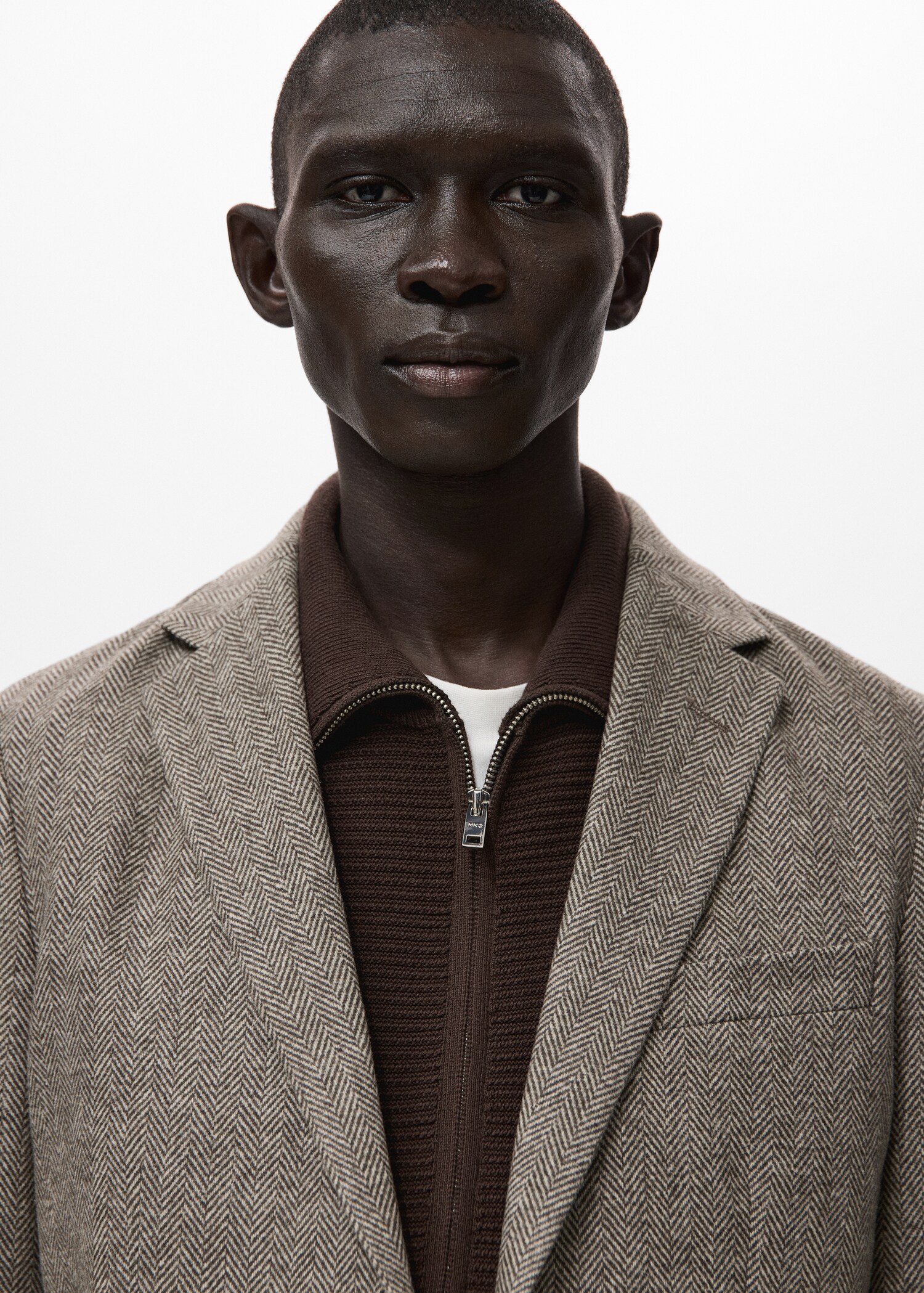 Slim fit wool blend blazer - Details of the article 1