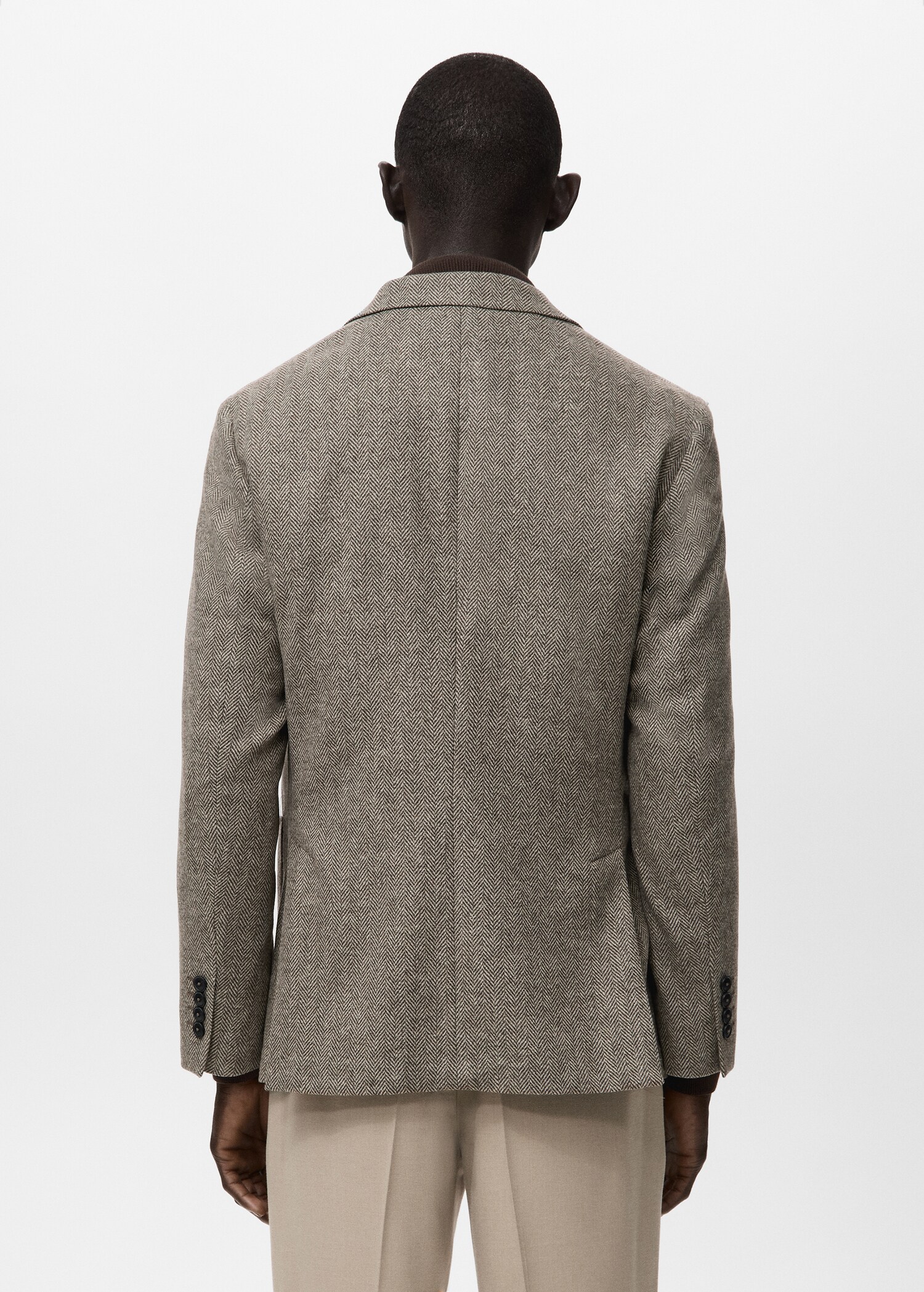 Slim fit wool blend blazer - Reverse of the article