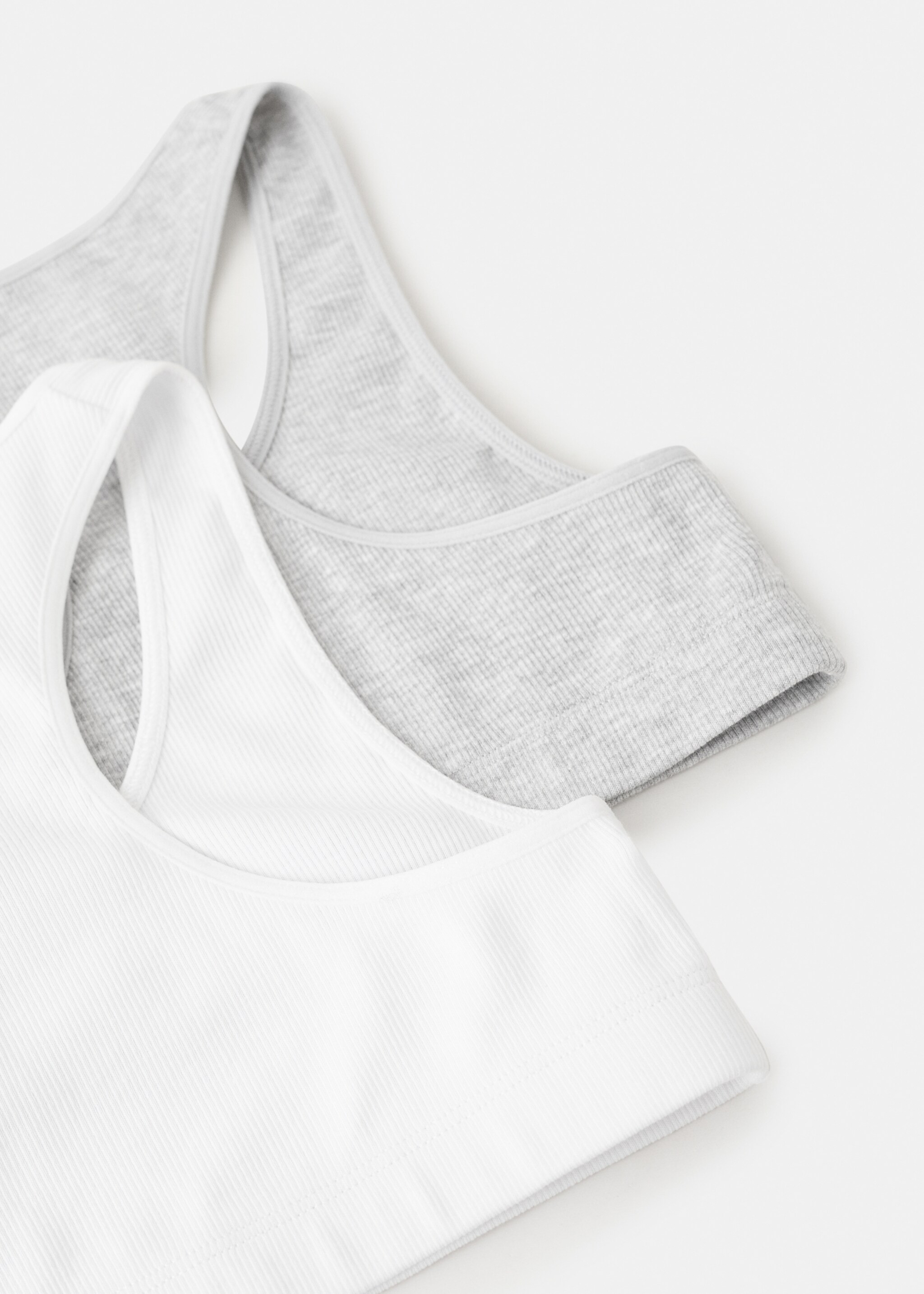 Pack of 2 tops - Details of the article 0, Light Heather Grey. Ref: 27031233-00.