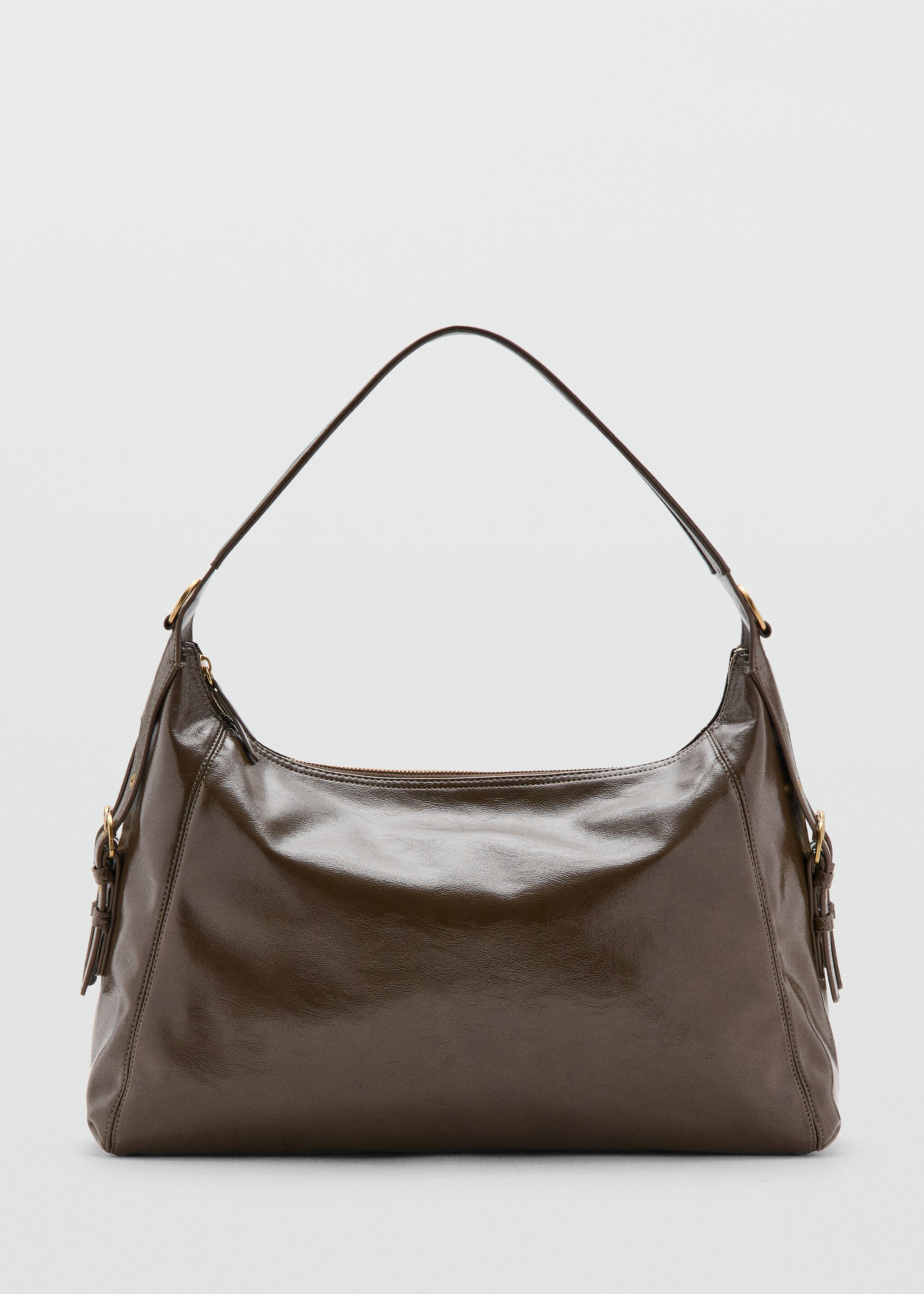 Shoulder bag with buckles detail - Article without model, Khaki. Ref: 27031234-00.