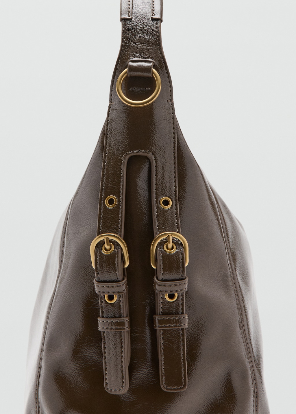 Shoulder bag with buckles detail