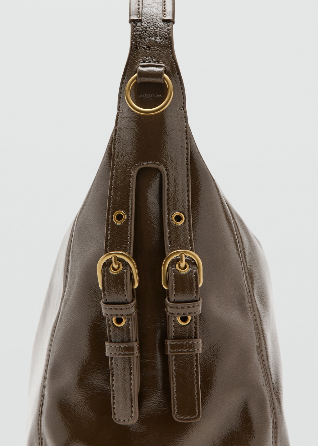 Shoulder bag with buckles detail