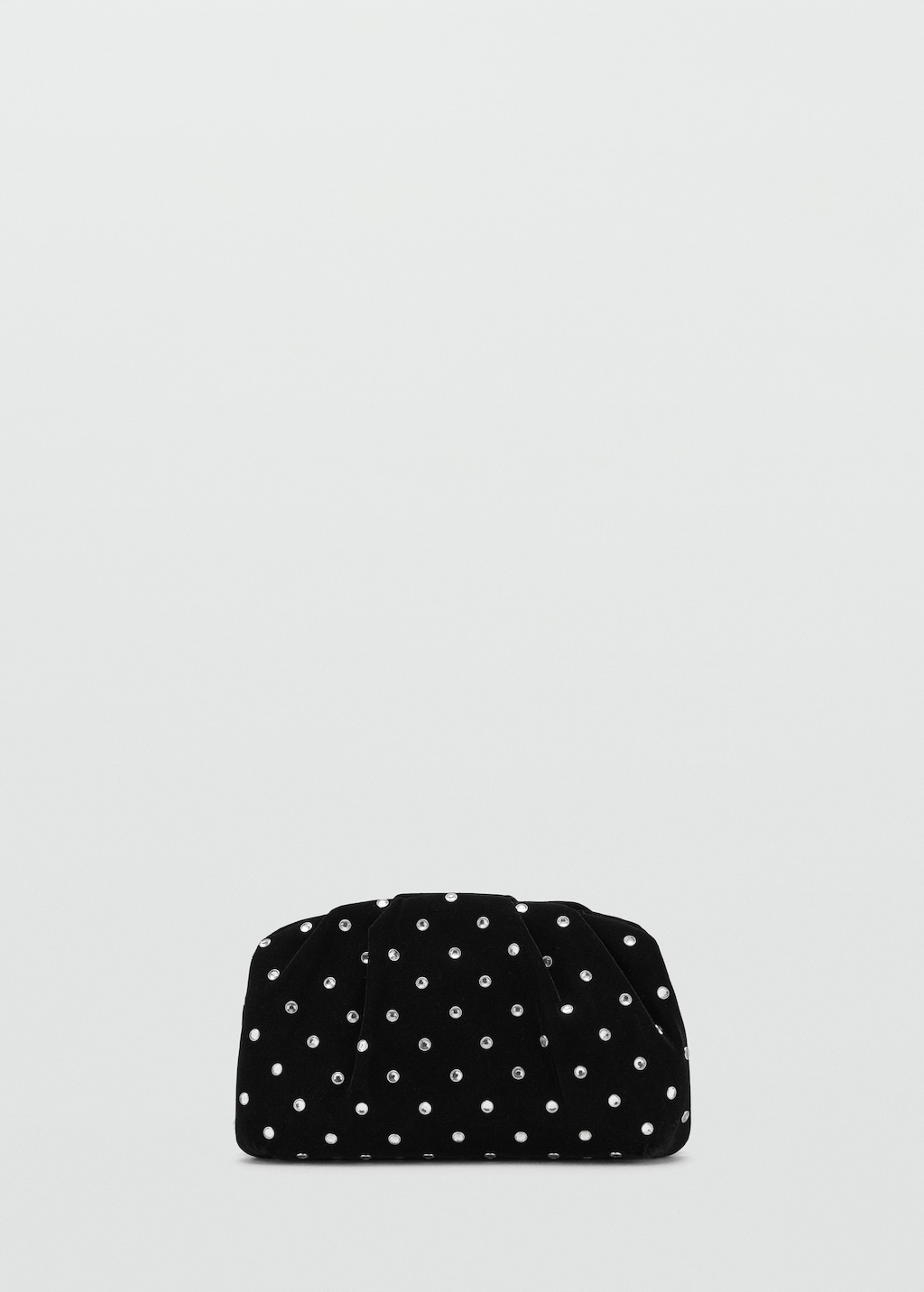 Velvet clutch with rhinestones