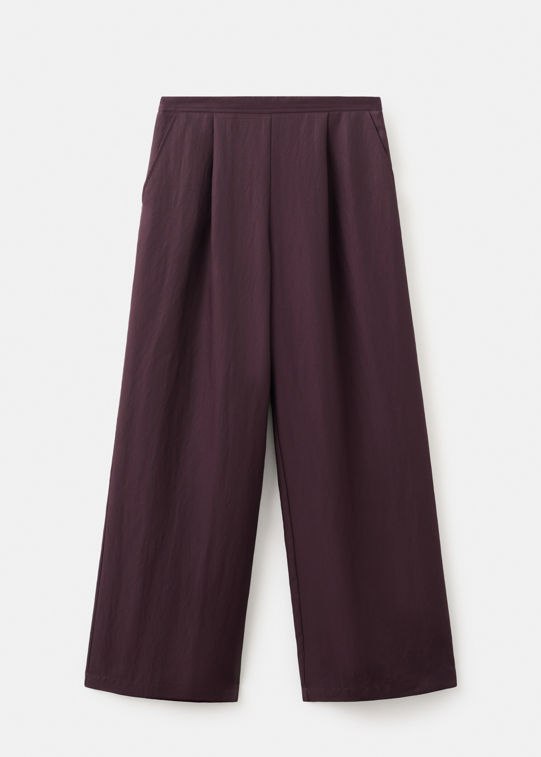 Palazzo trousers - Article without model, Burgundy. Ref: 27031241-00.