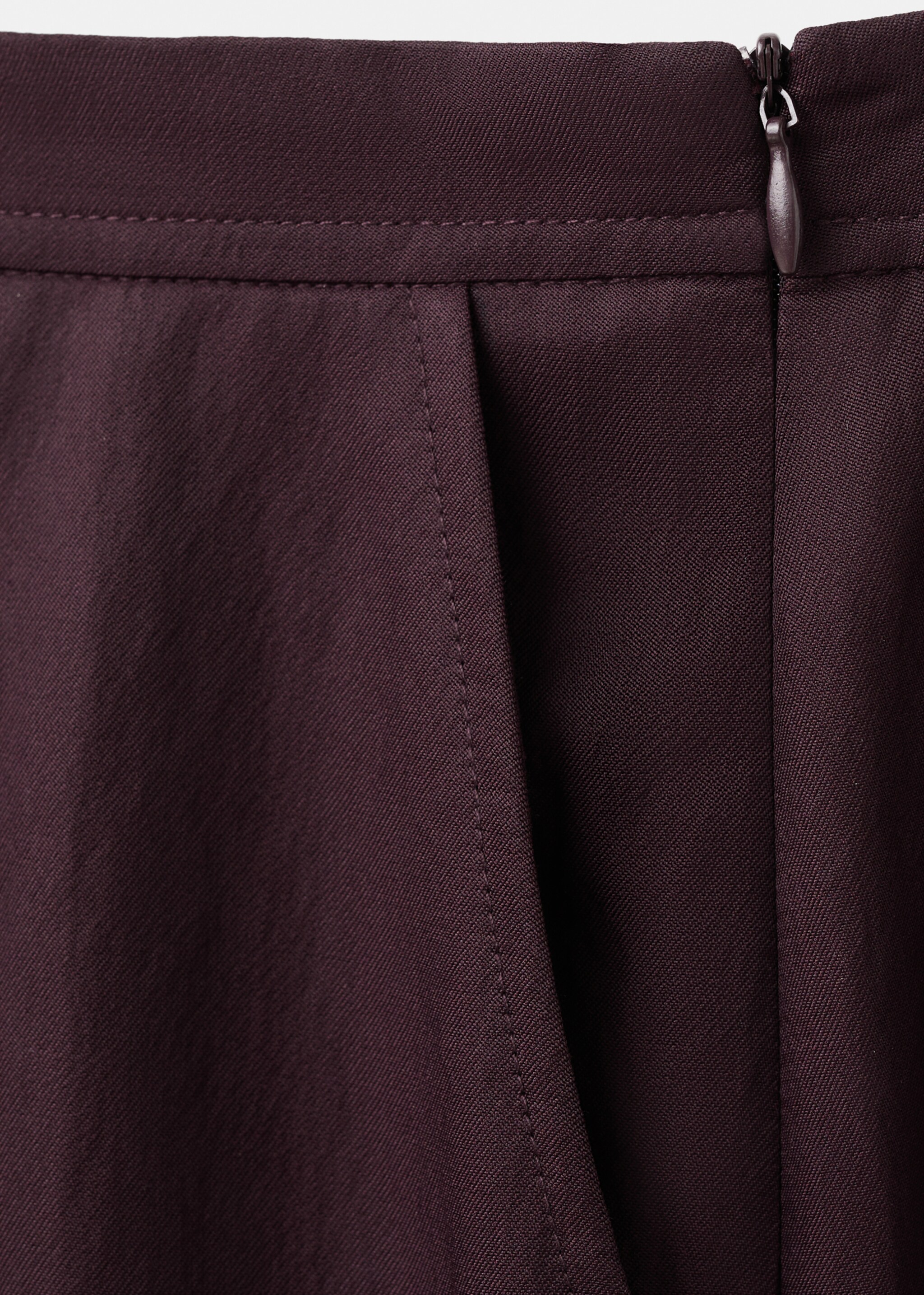 Palazzo trousers - Details of the article 0, Burgundy. Ref: 27031241-00.