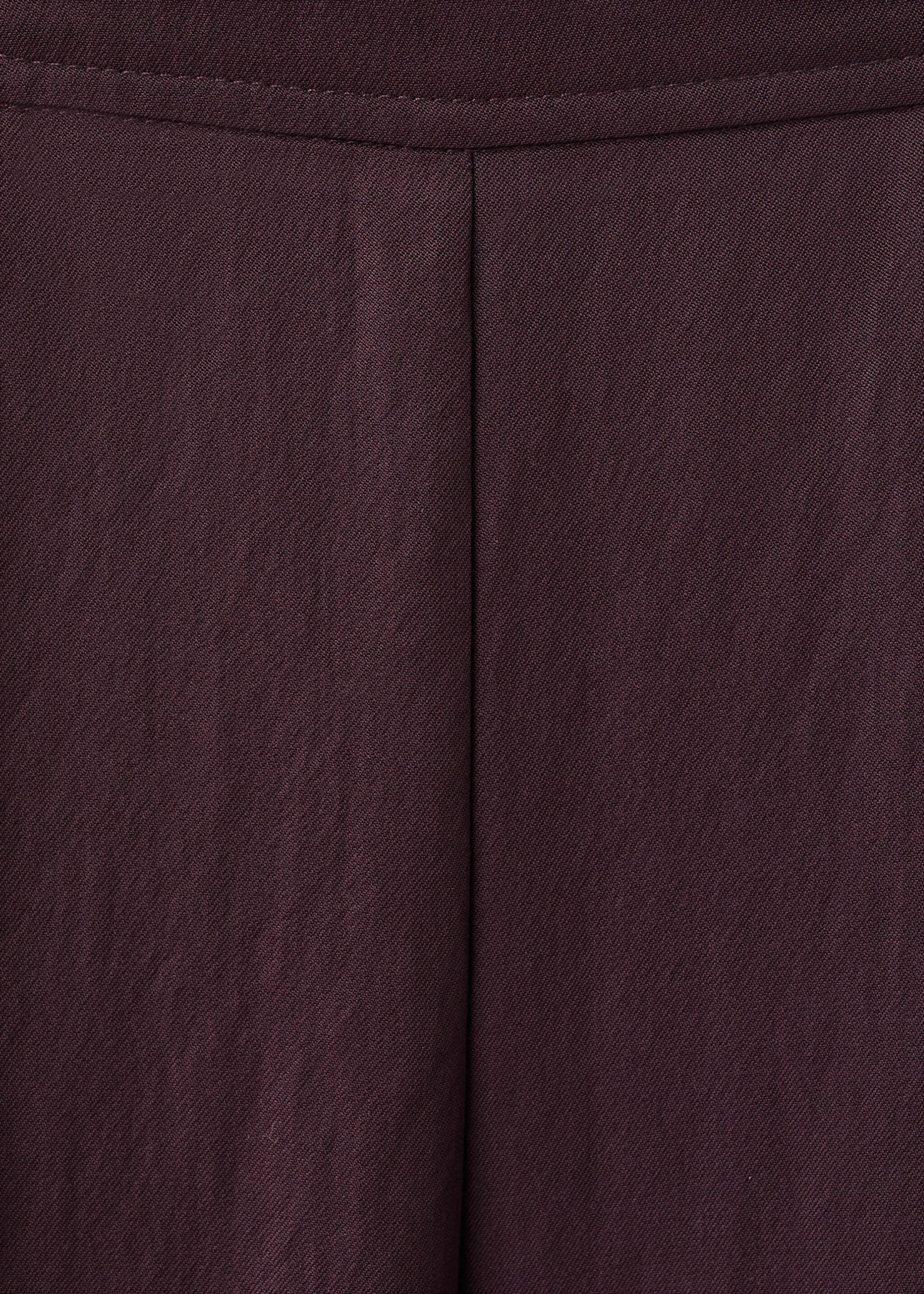 Palazzo trousers - Details of the article 8, Burgundy. Ref: 27031241-00.