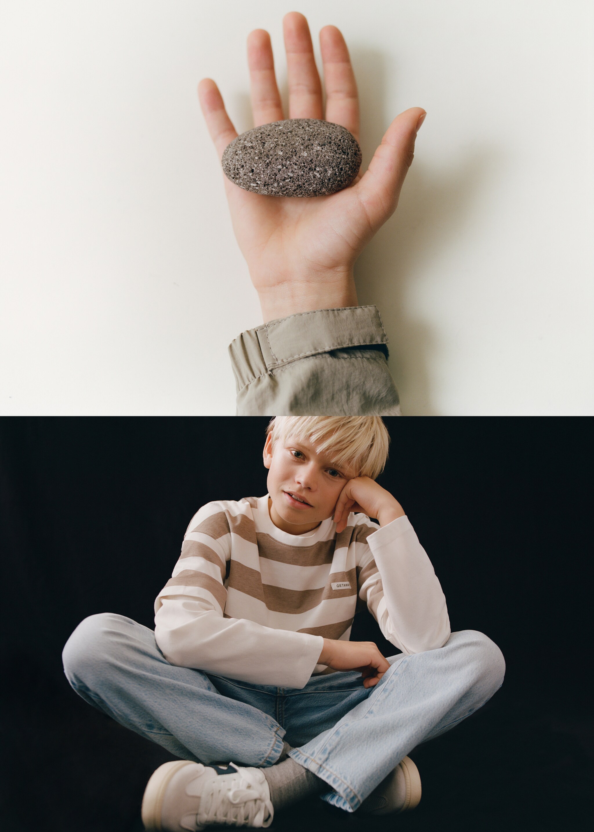 Mid-rise straight jeans - Details of the article 6, Light Blue. Ref: 27031242-00.