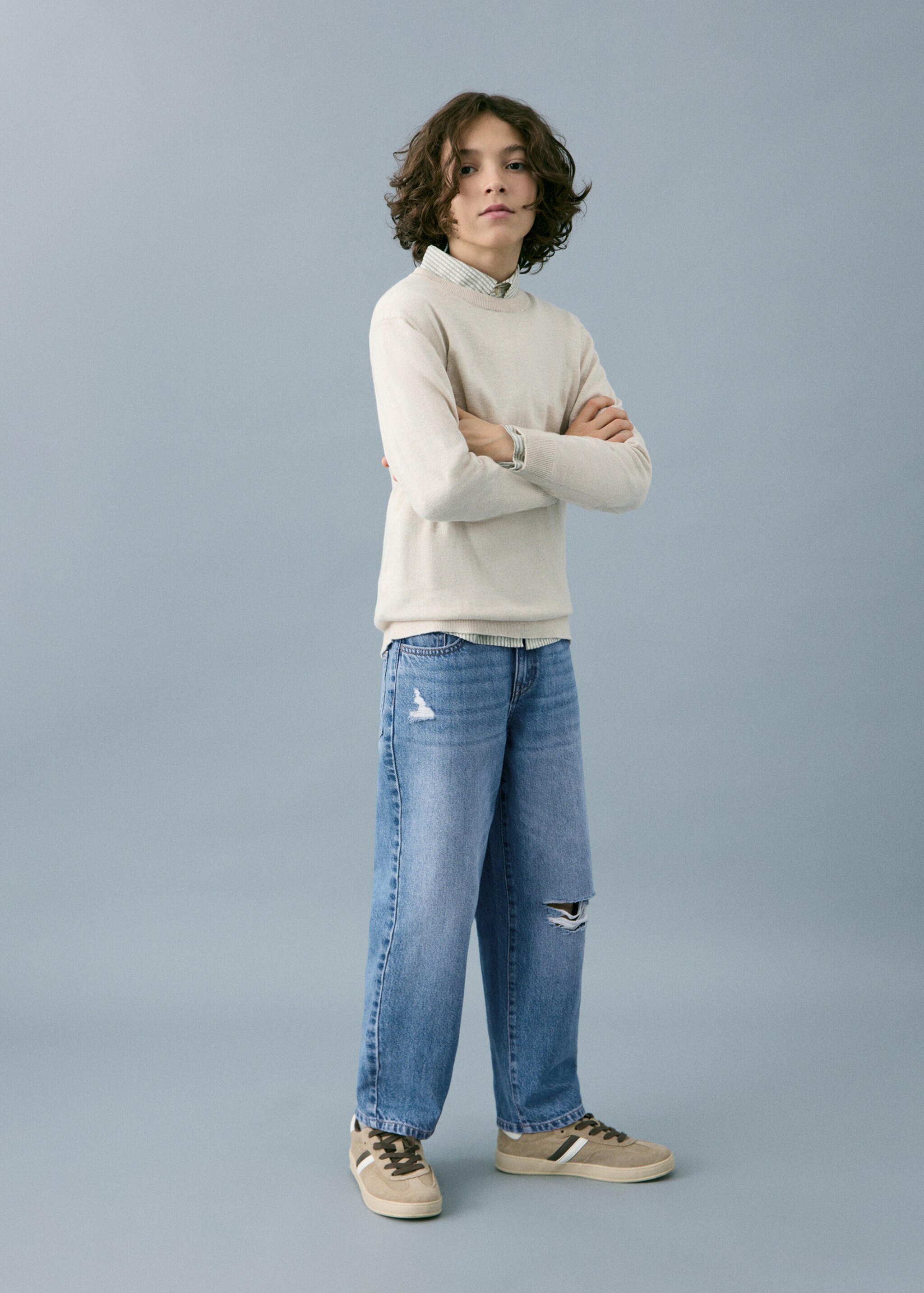 Mid-rise straight jeans - Medium plane, Medium Blue. Ref: 27031242-00.