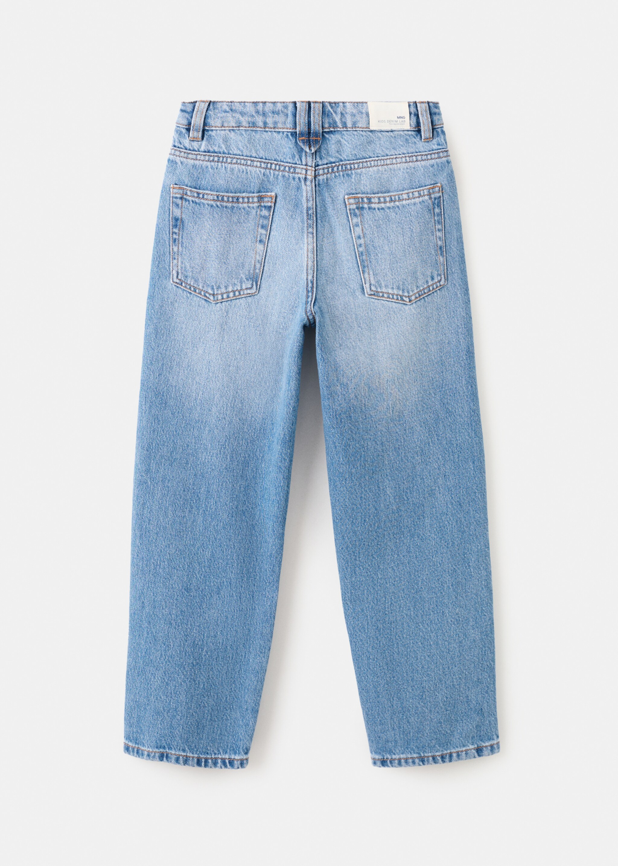 Mid-rise straight jeans - Reverse of the article, Medium Blue. Ref: 27031242-00.