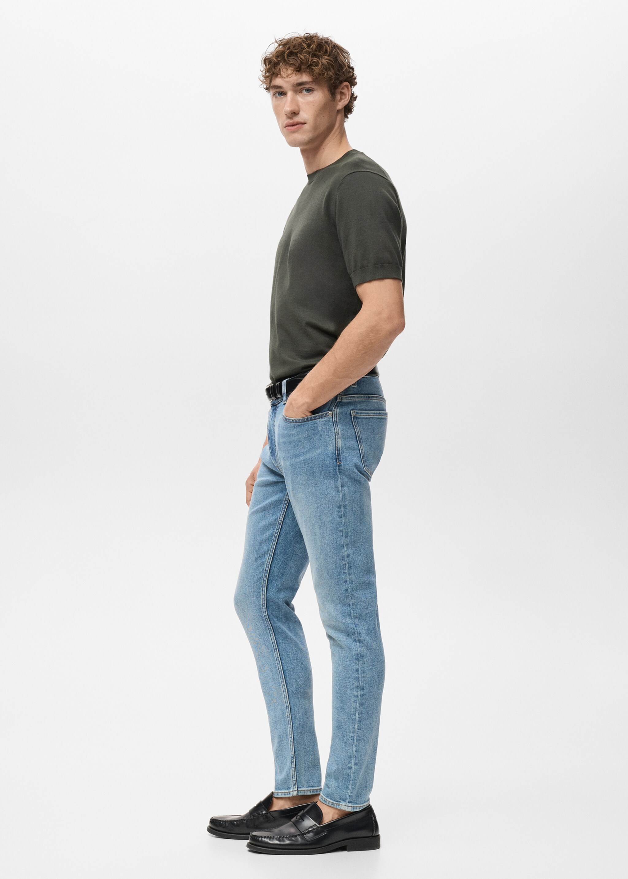 Texans Jude skinny fit - Detall de l'article 2, Blau mitjà. Ref: 27031246-00.