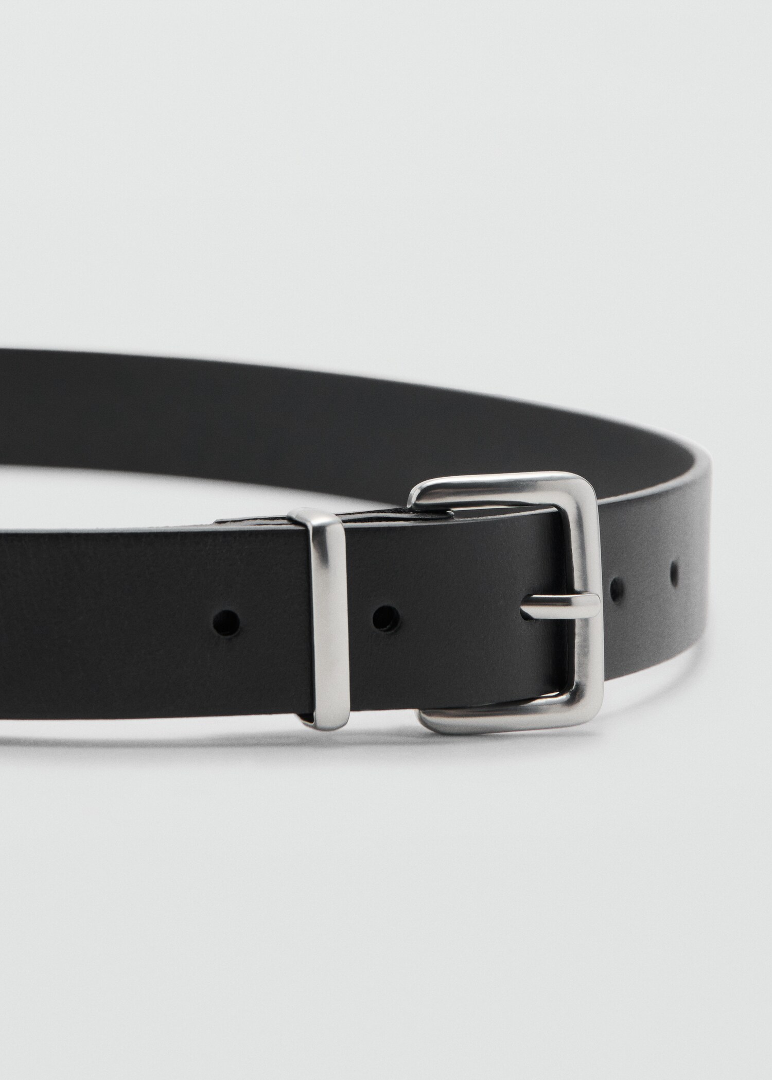 Buckle leather belt - Medium plane