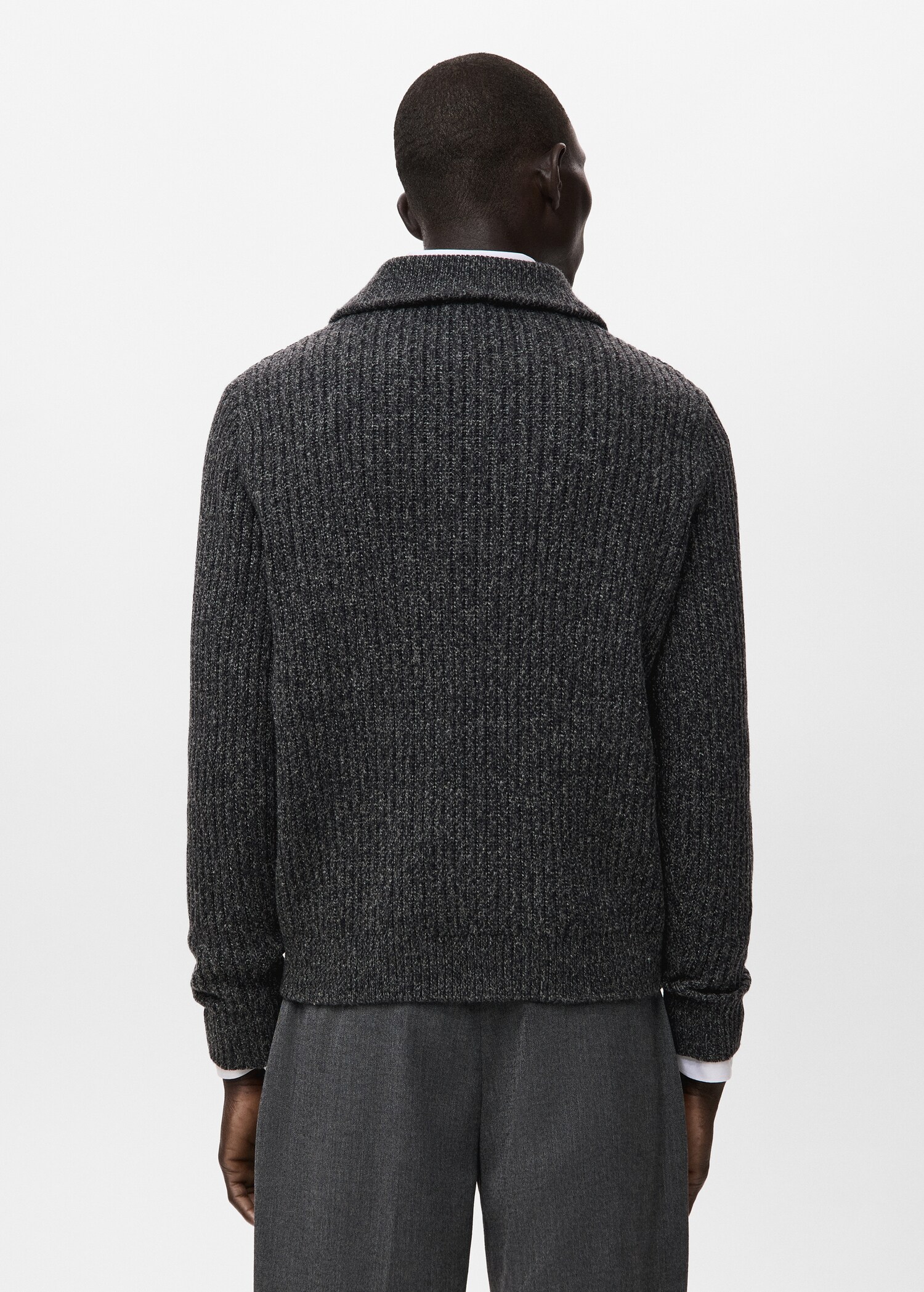Wool-blend sweater with zip - Reverse of the article